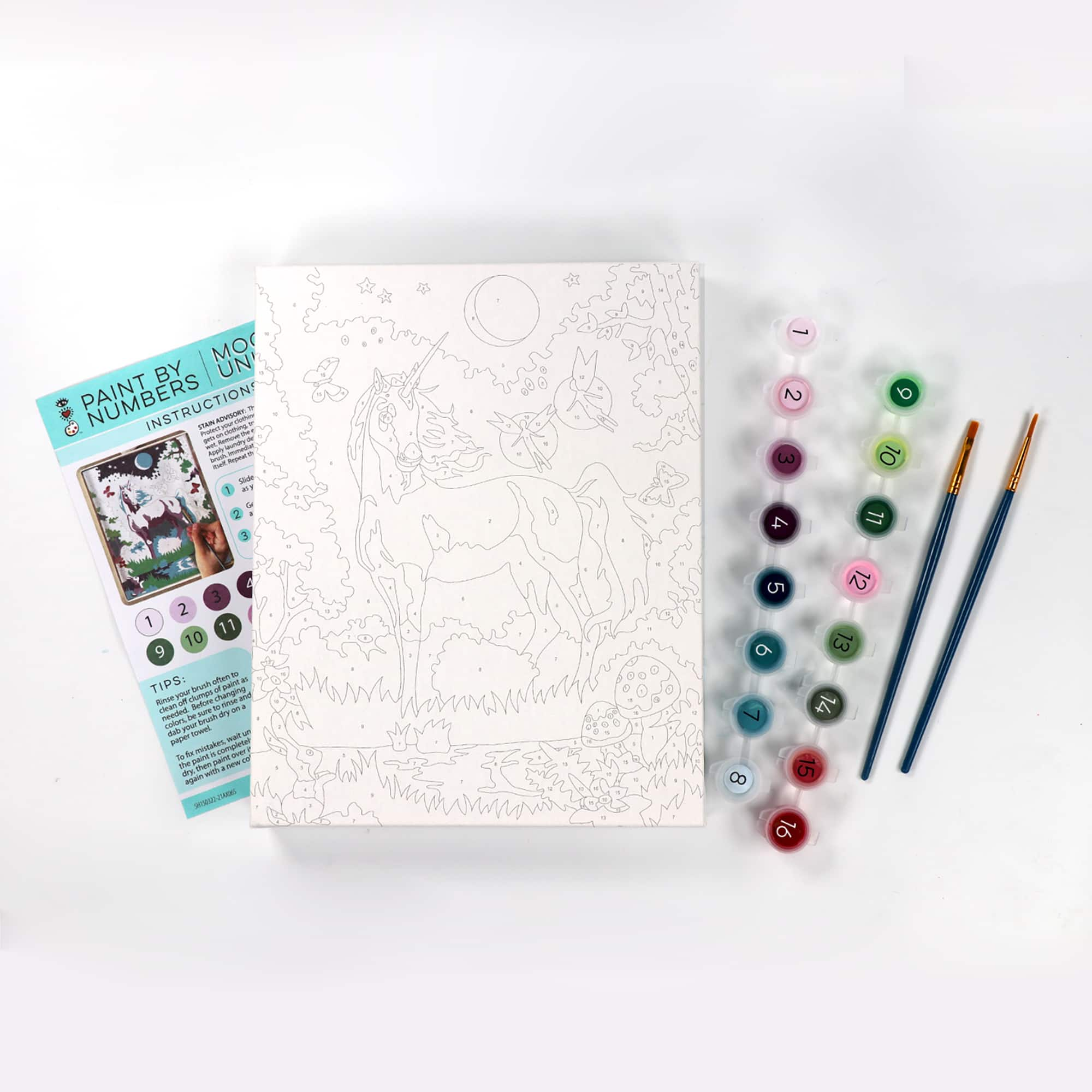 Paint by Numbers Moonlit Unicorn Craft Kit