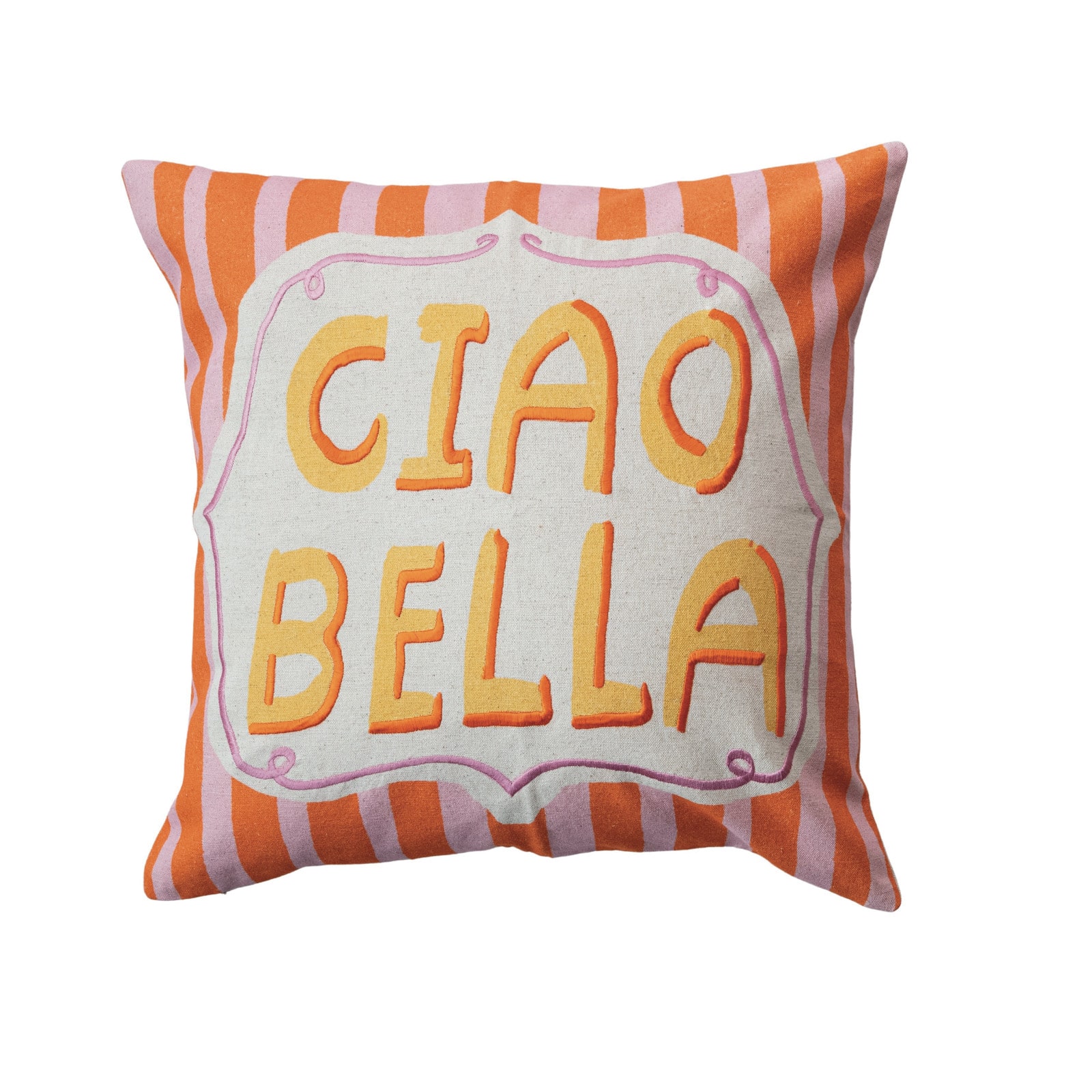 Hello Honey&#xAE; 18&#x22; Orange &#x26; Yellow Ciao Bella Accent Pillow