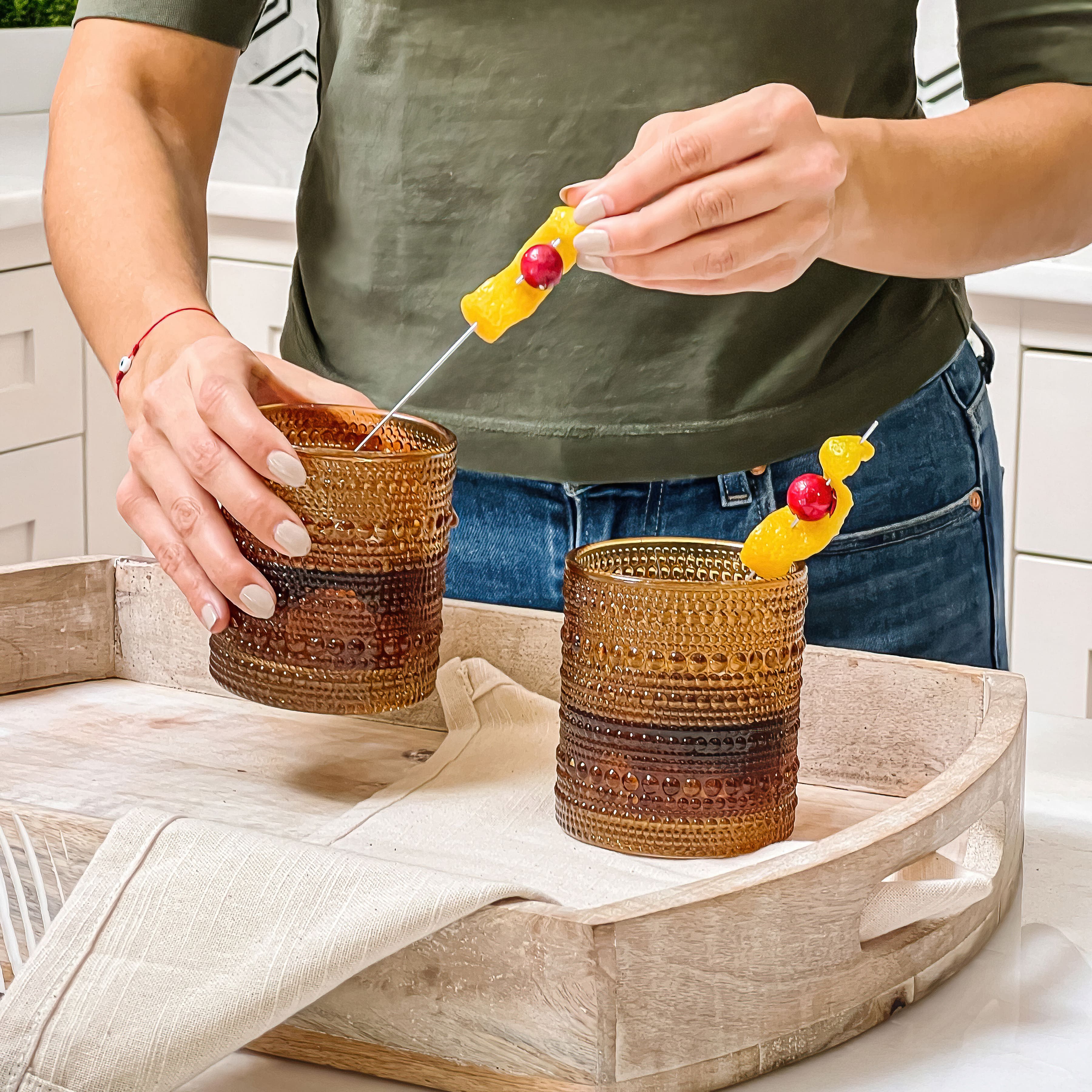 Kate Aspen® 10oz. Textured Beaded Glass Set