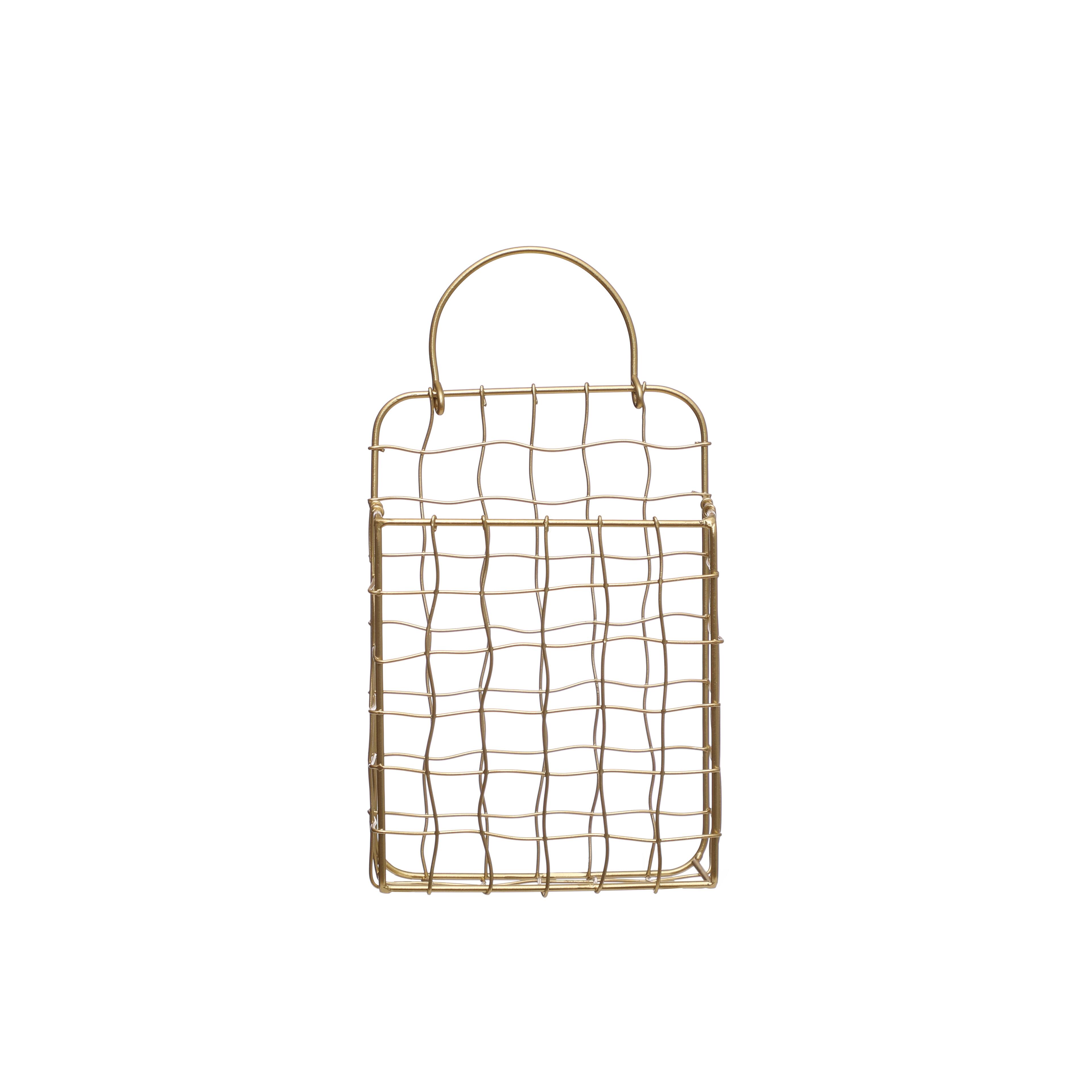 Small Gold Metal Wall File Pocket by Ashland&#xAE;