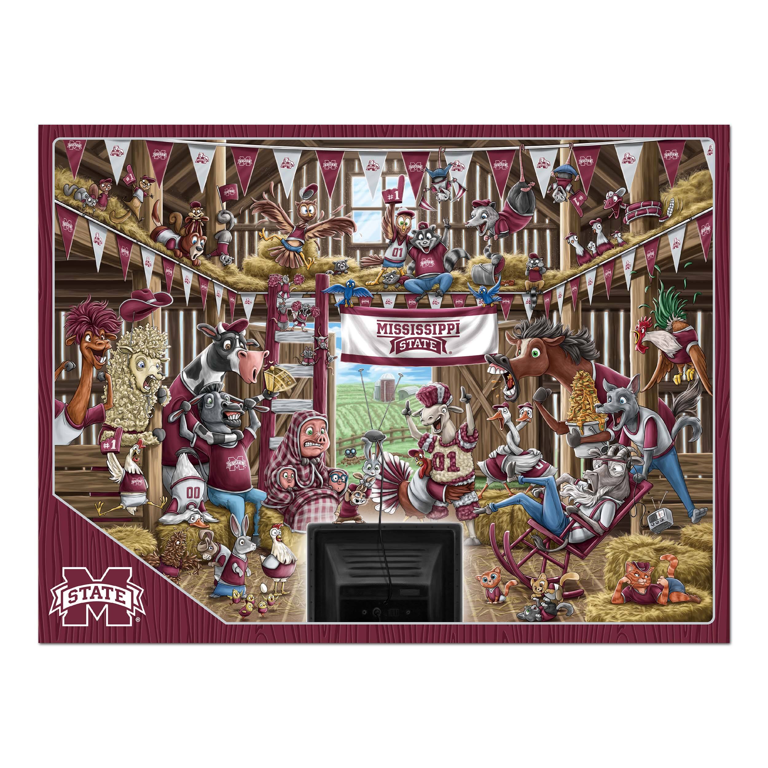 College Barnyard Fans 500 Piece Puzzle