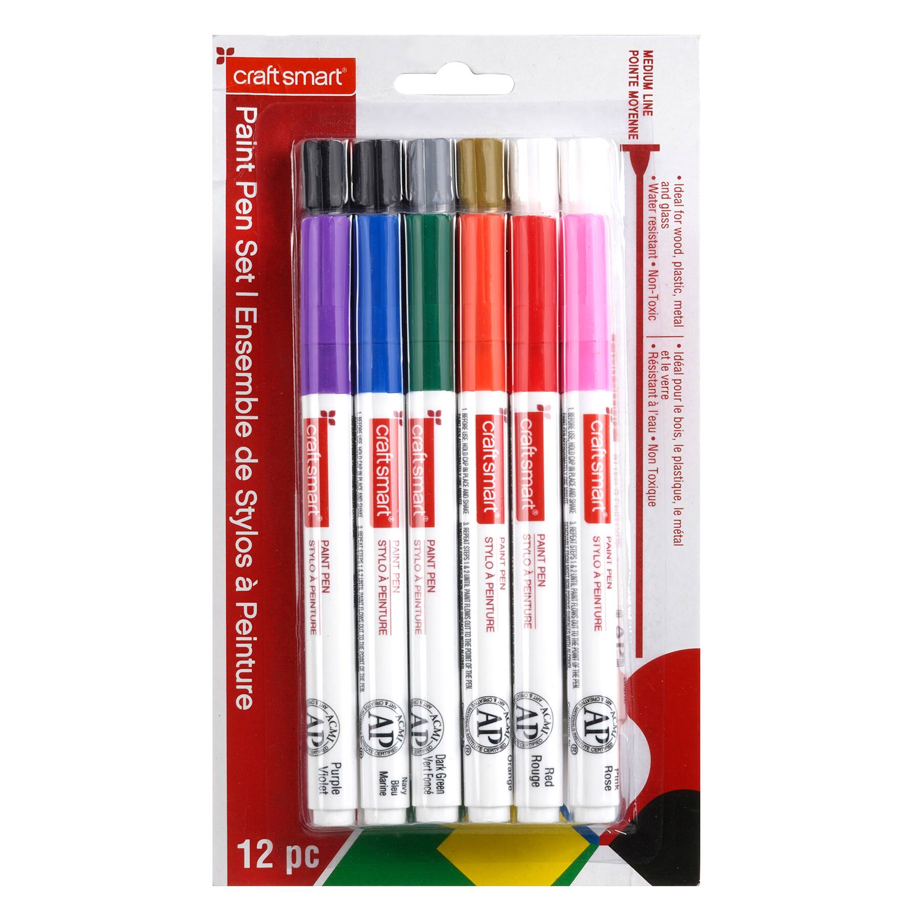 Medium line tip paint pen set by craft smart Clearance
