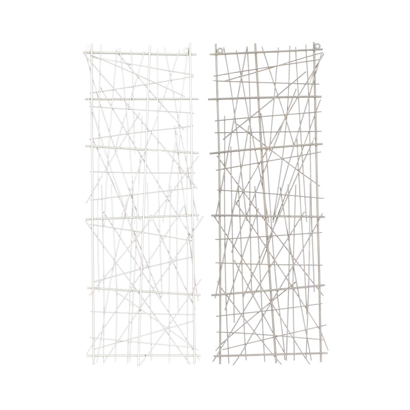 CosmoLiving by Cosmopolitan Gold &#x26; Silver Metal Modern Abstract Wall Decor Set
