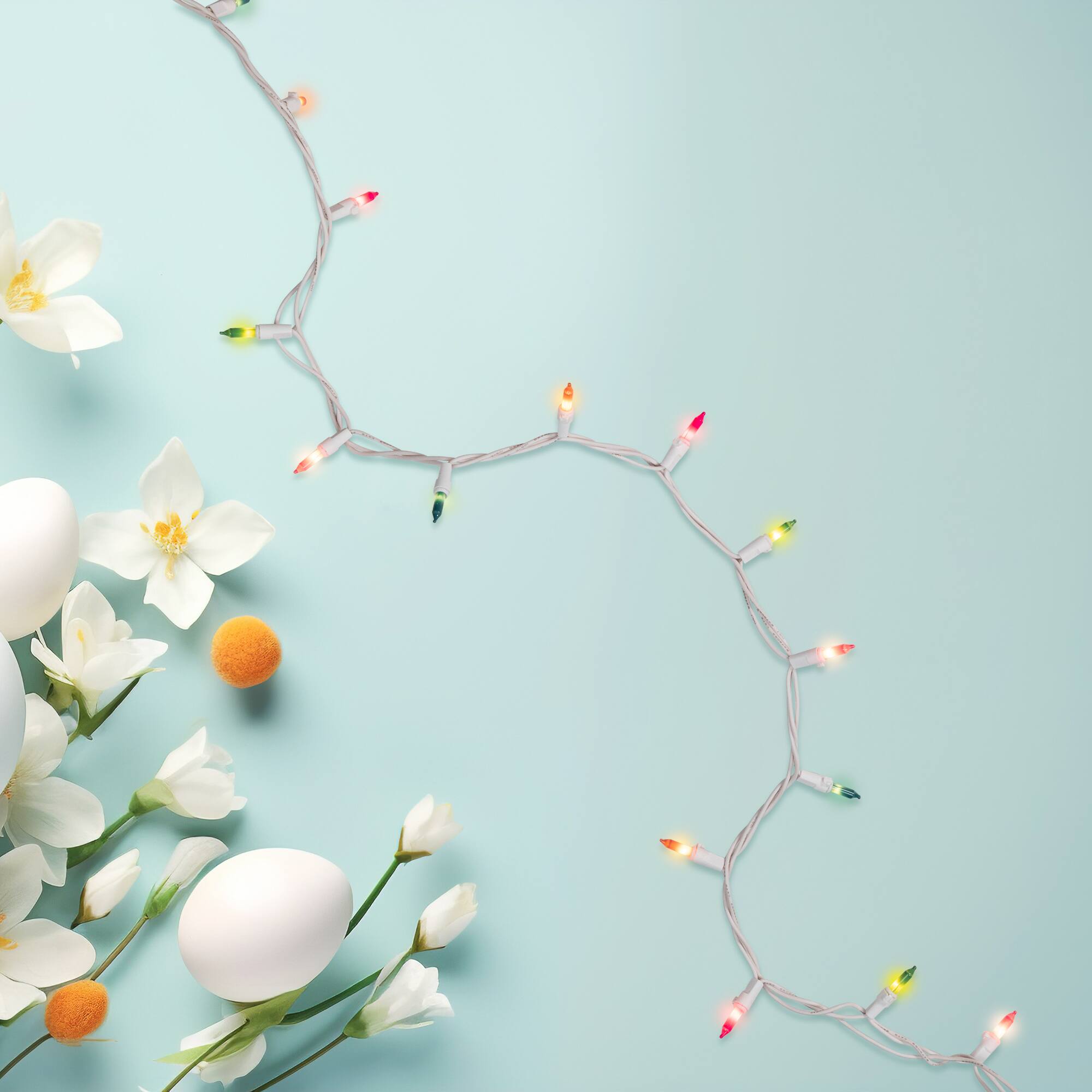 35ct. Pastel Multicolor Mini Easter String Lights