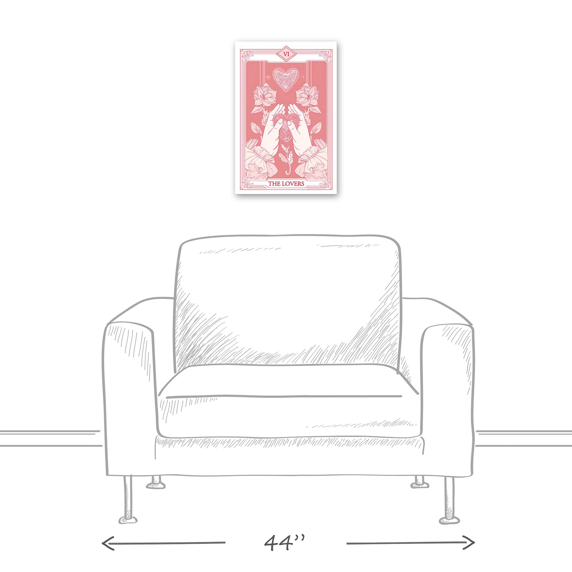 18&#x22; The Lovers Tarot Canvas Wall Art