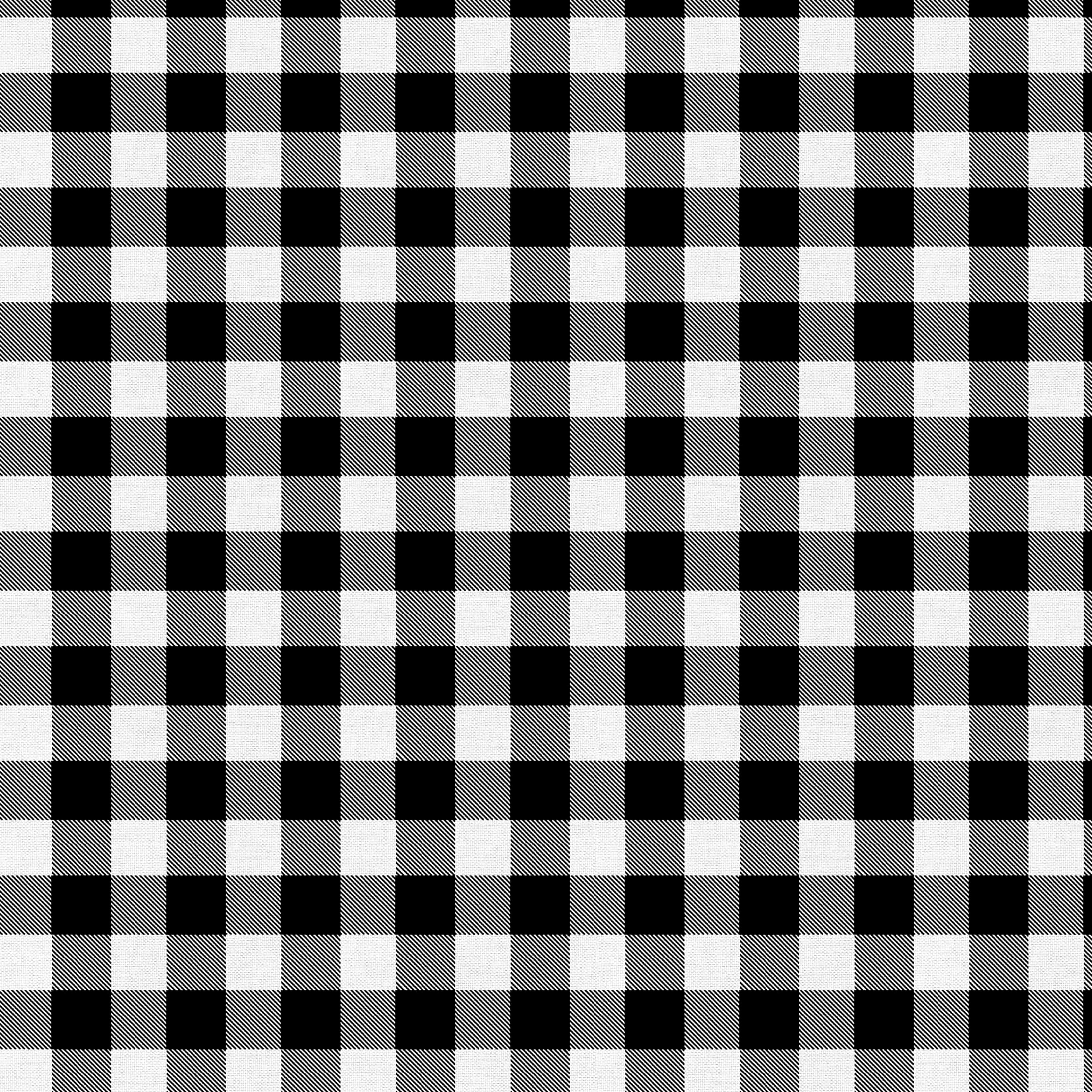 Fabric Editions White &#x26; Black Buffalo Check Cotton Fabric