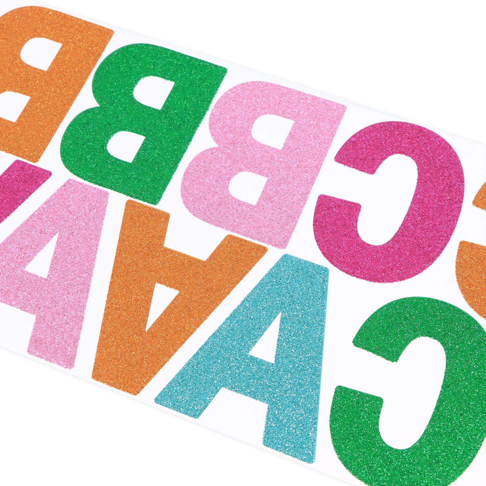 12 Pack: Multicolor Glitter Alphabet Stickers by Recollections™