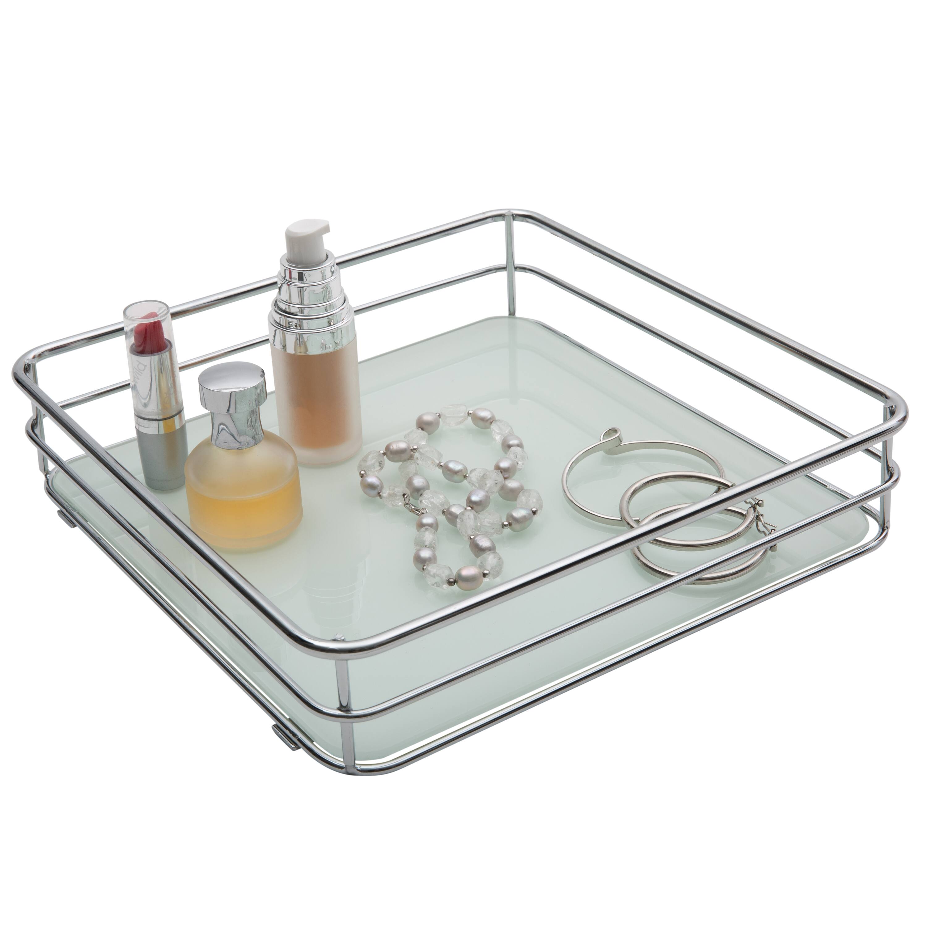 Elle D&#xE9;cor Limoges Collection Square Vanity Tray