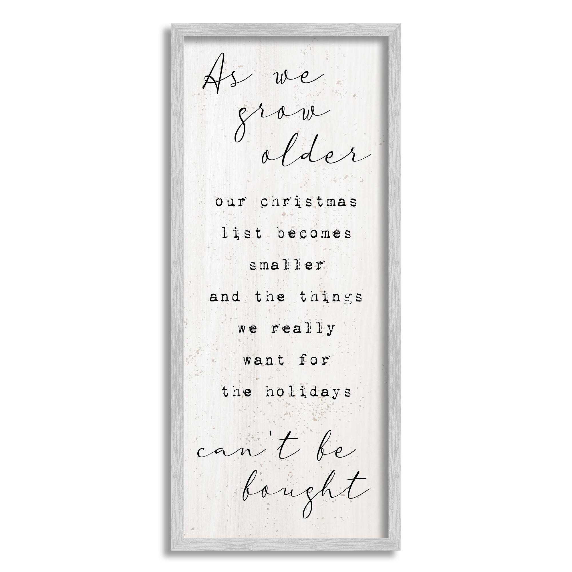 Stupell Industries Gifts That Can&#x27;t Be Bought Holiday Framed Giclee Art