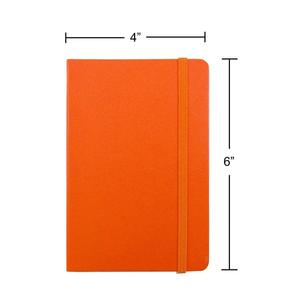 JAM Paper Travel Size Hardcover Notebook with Elastic Band