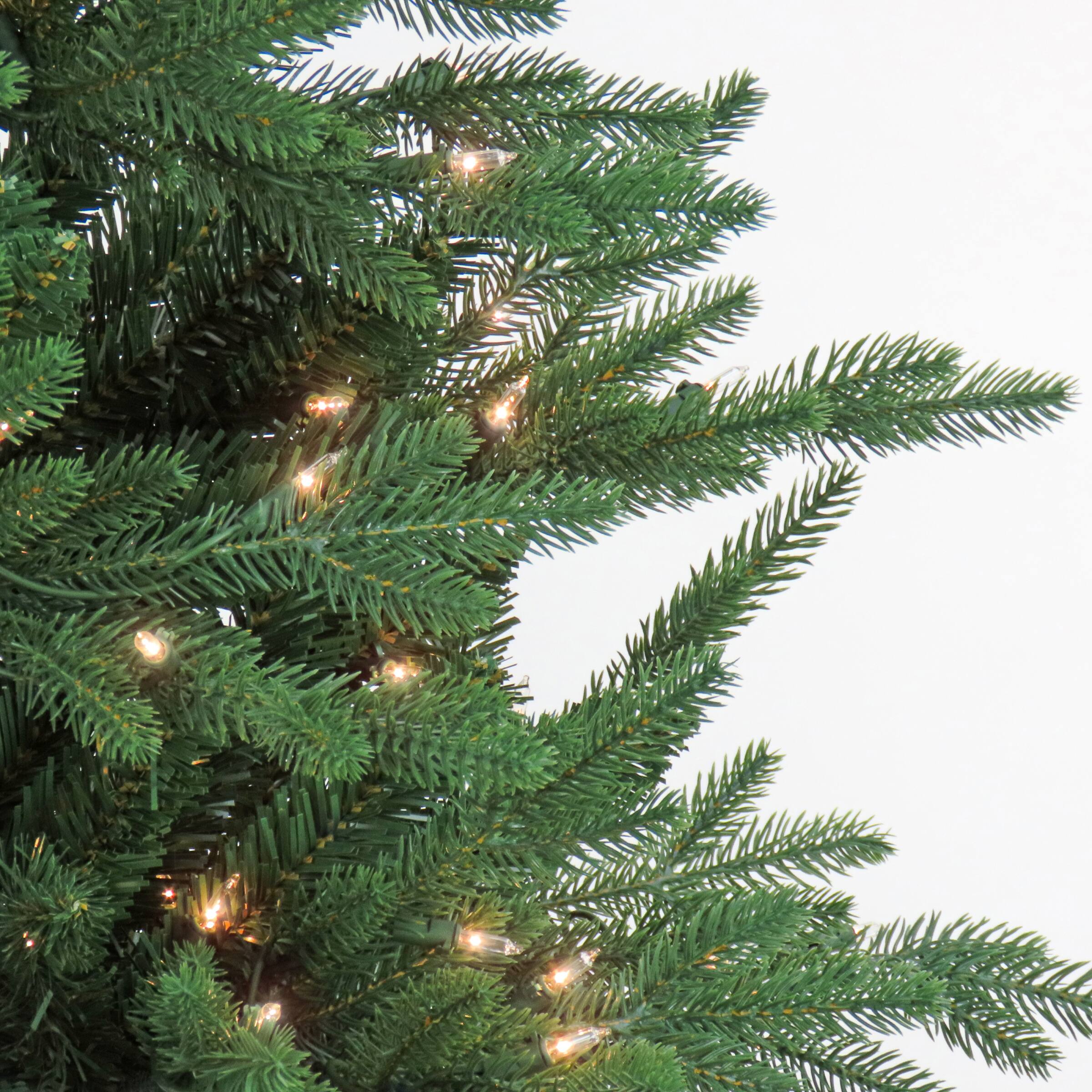 7.5ft. Pre-lit Artificial Feel Real® Merryweather Fir Hinged Tree, Clear Lights