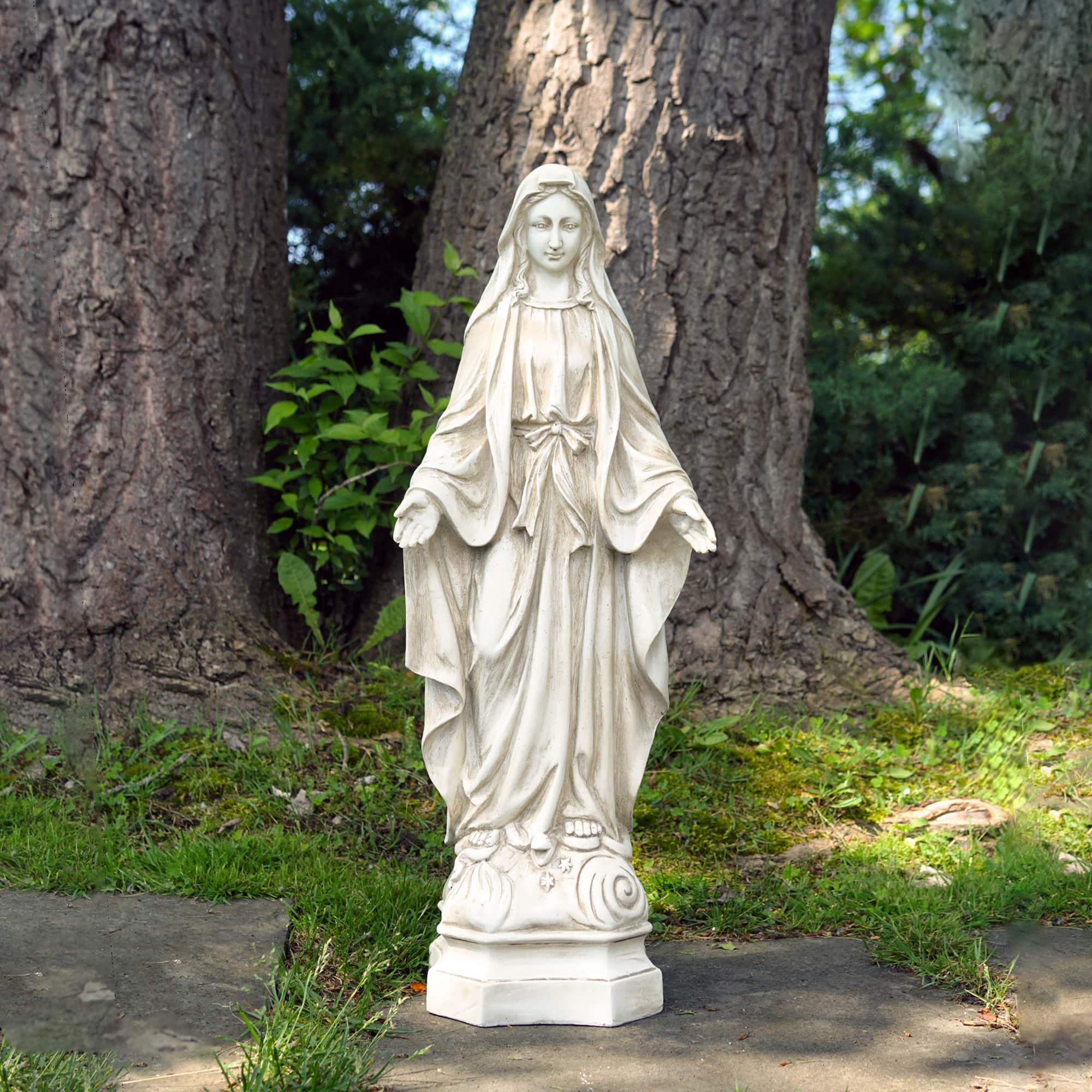28.25&#x22; Religious Standing Virgin Mary Outdoor Garden Statue