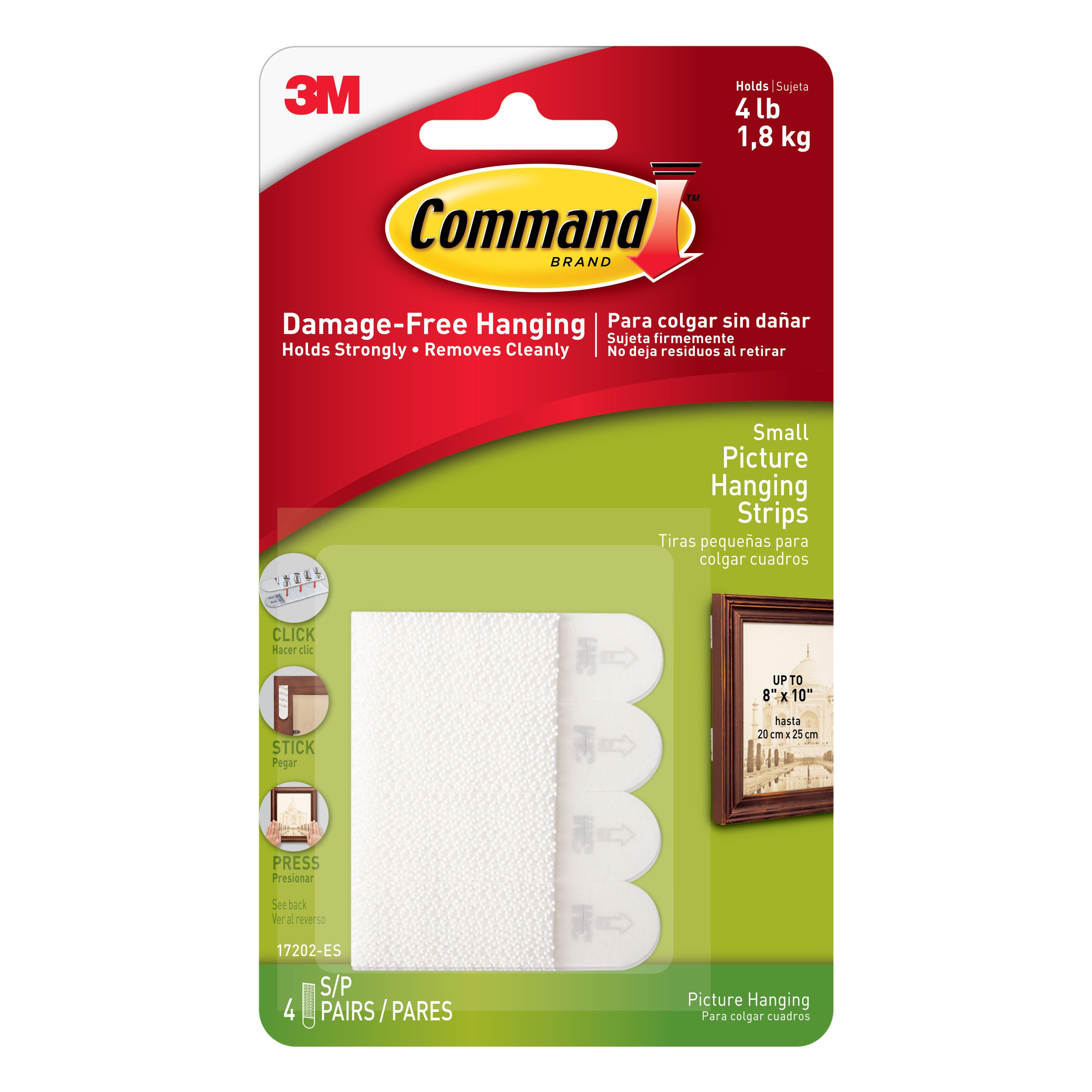 Command&#x2122; Small Picture Hanging Strips, White