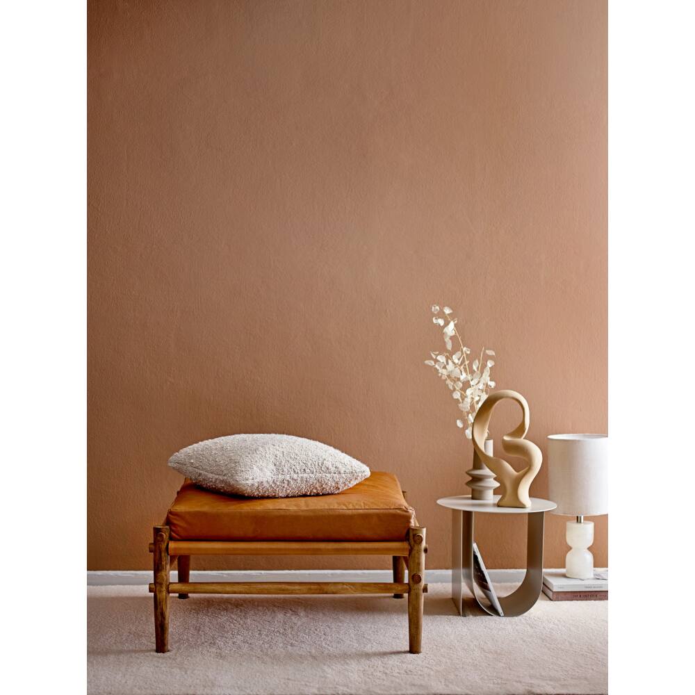 Hello Honey&#xAE; 9&#x22; Taupe Modern Sculptural Stoneware Vase with Latex Glaze