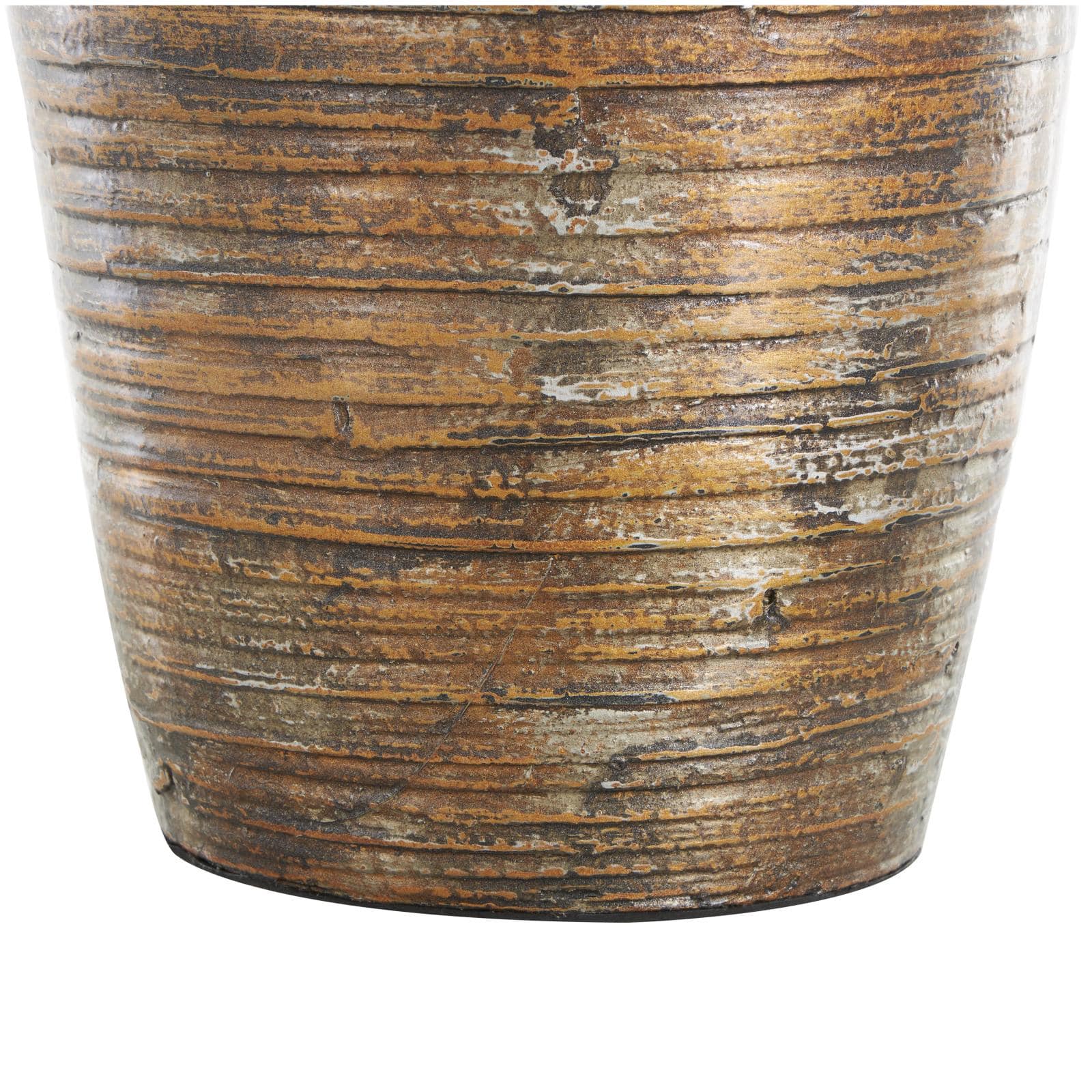 Brown Bamboo Wood Antique Inspired Vase
