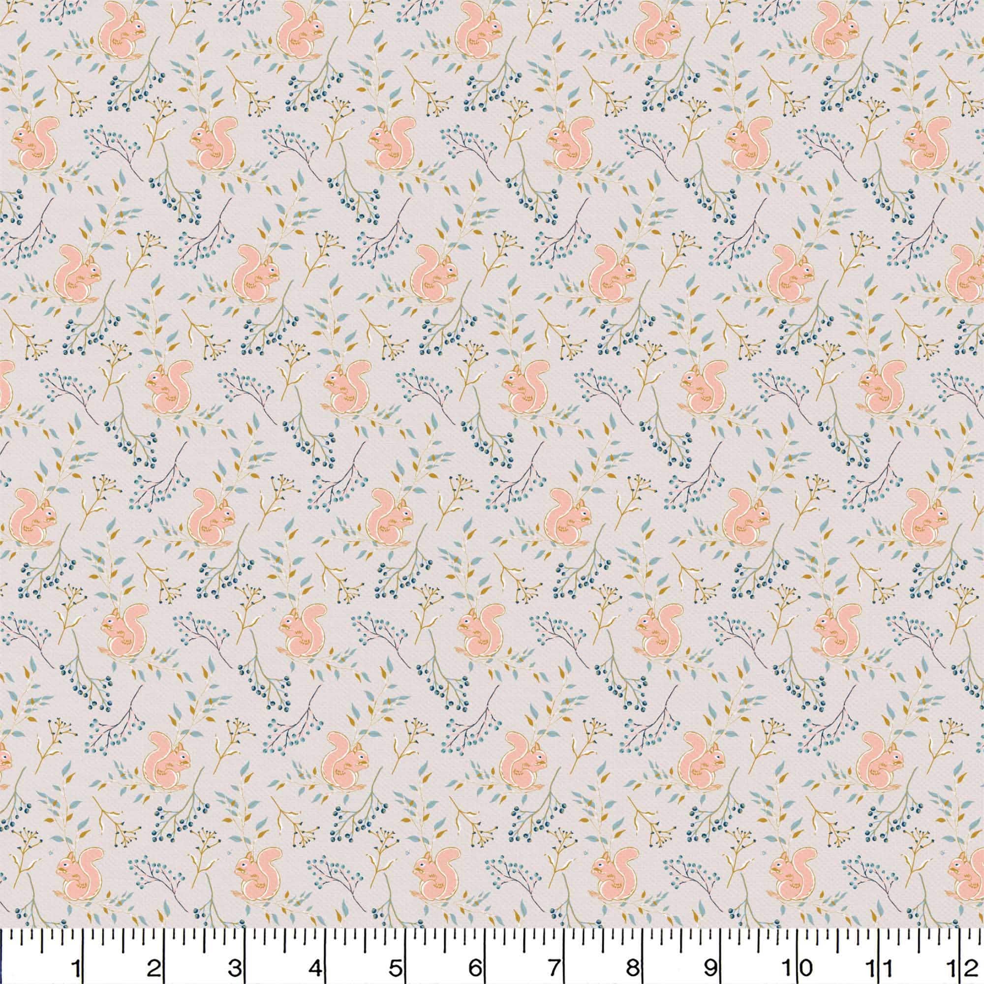Emma &#x26; Mila&#xAE; Squirrel Cotton Fabric By The Yard, 8yd. Bolt