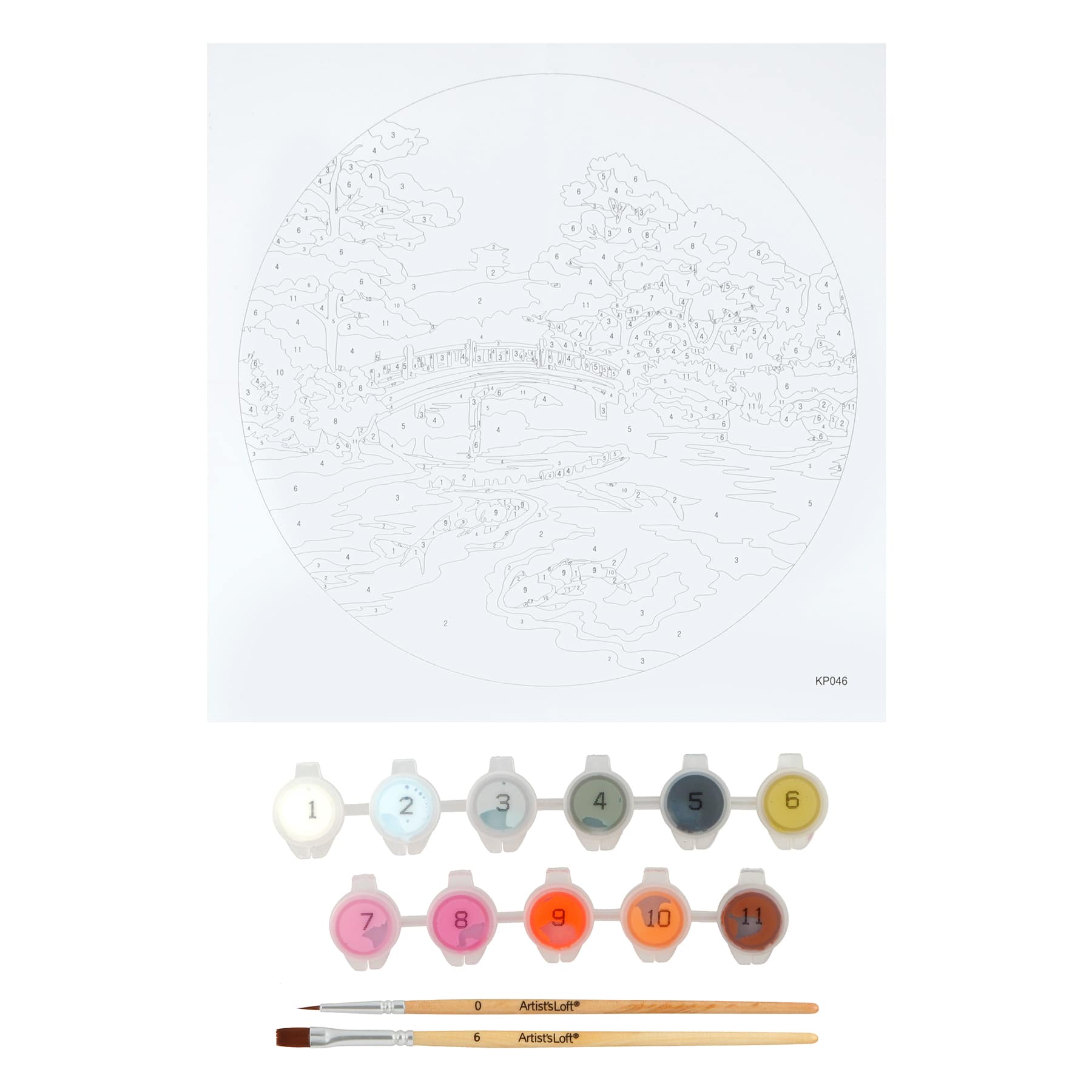 Koi Pond Paint-by-Number Plywood Surface Kit by Artist's Loft®