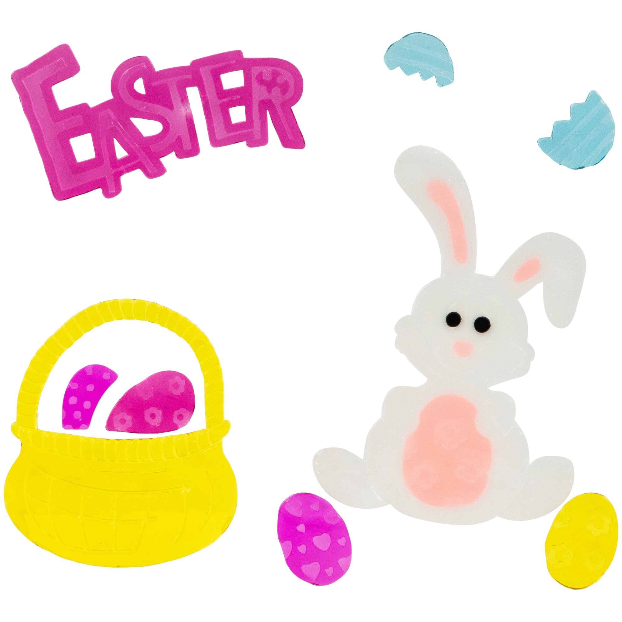 Double Sided Easter Gel Window Clings, 6ct.