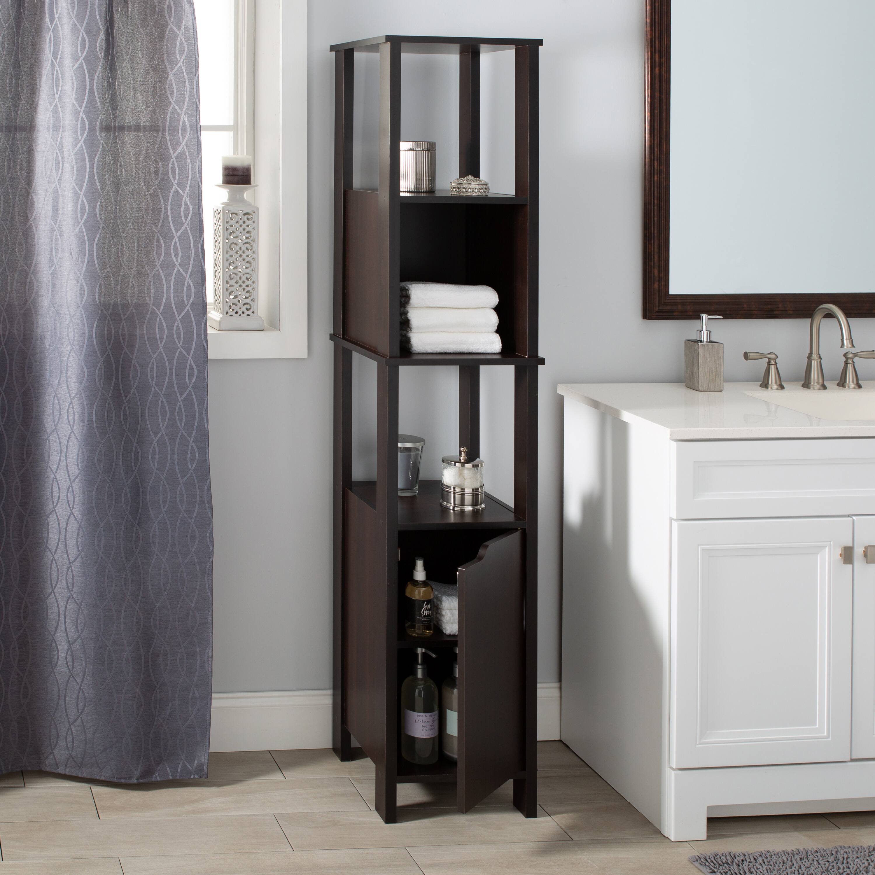 Organize It All 67&#x22; Espresso 5-Shelf Ambassador High Cabinet