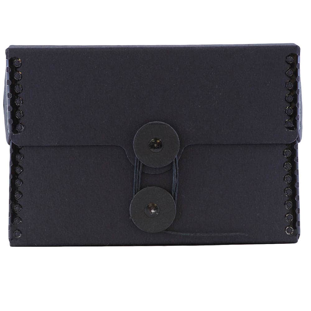 JAM Paper Black Kraft Button & String Tie Closure Portfolio, 4.25" x 6.25"