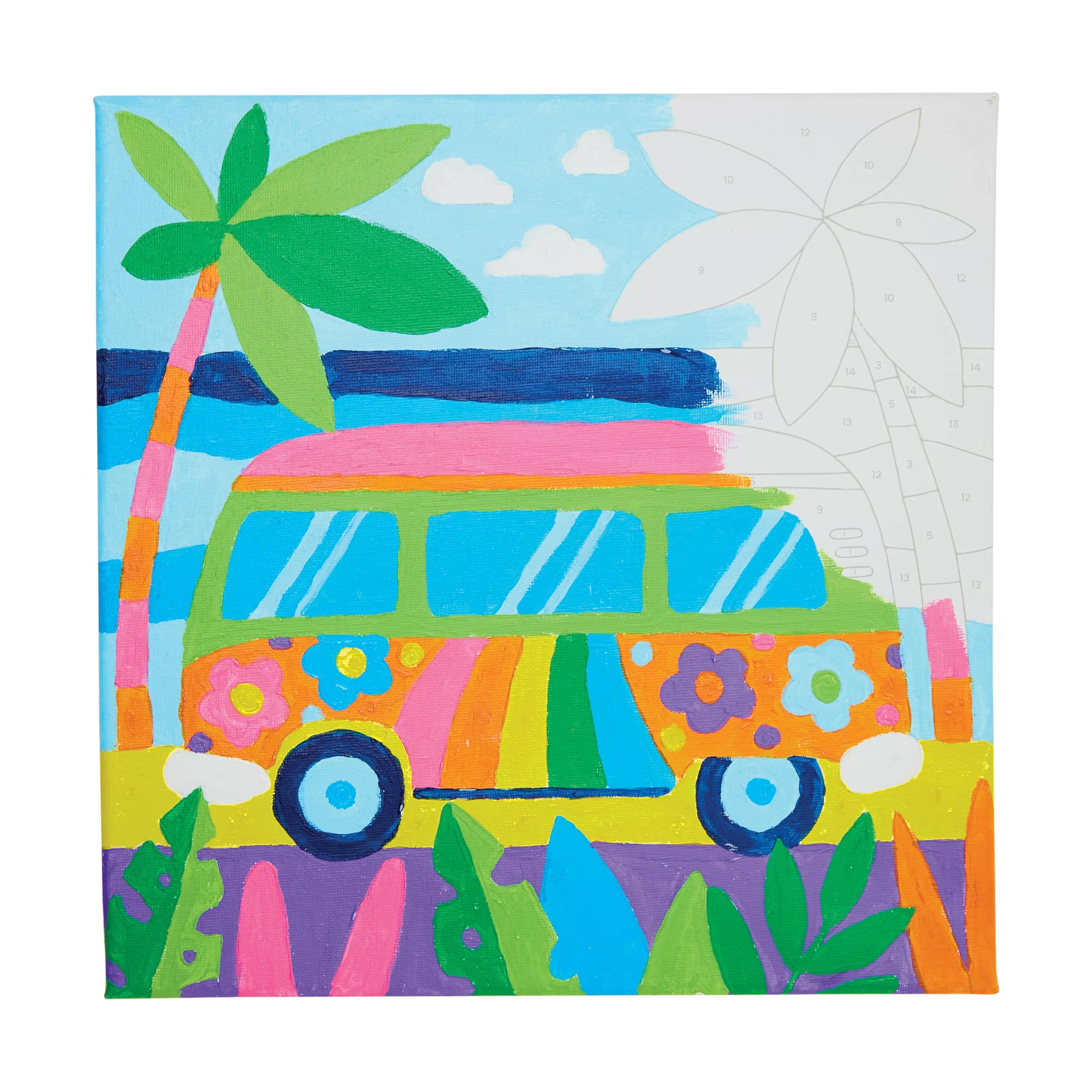 OOLY Colorific Canvas Van Vibes Paint-By-Number Kit