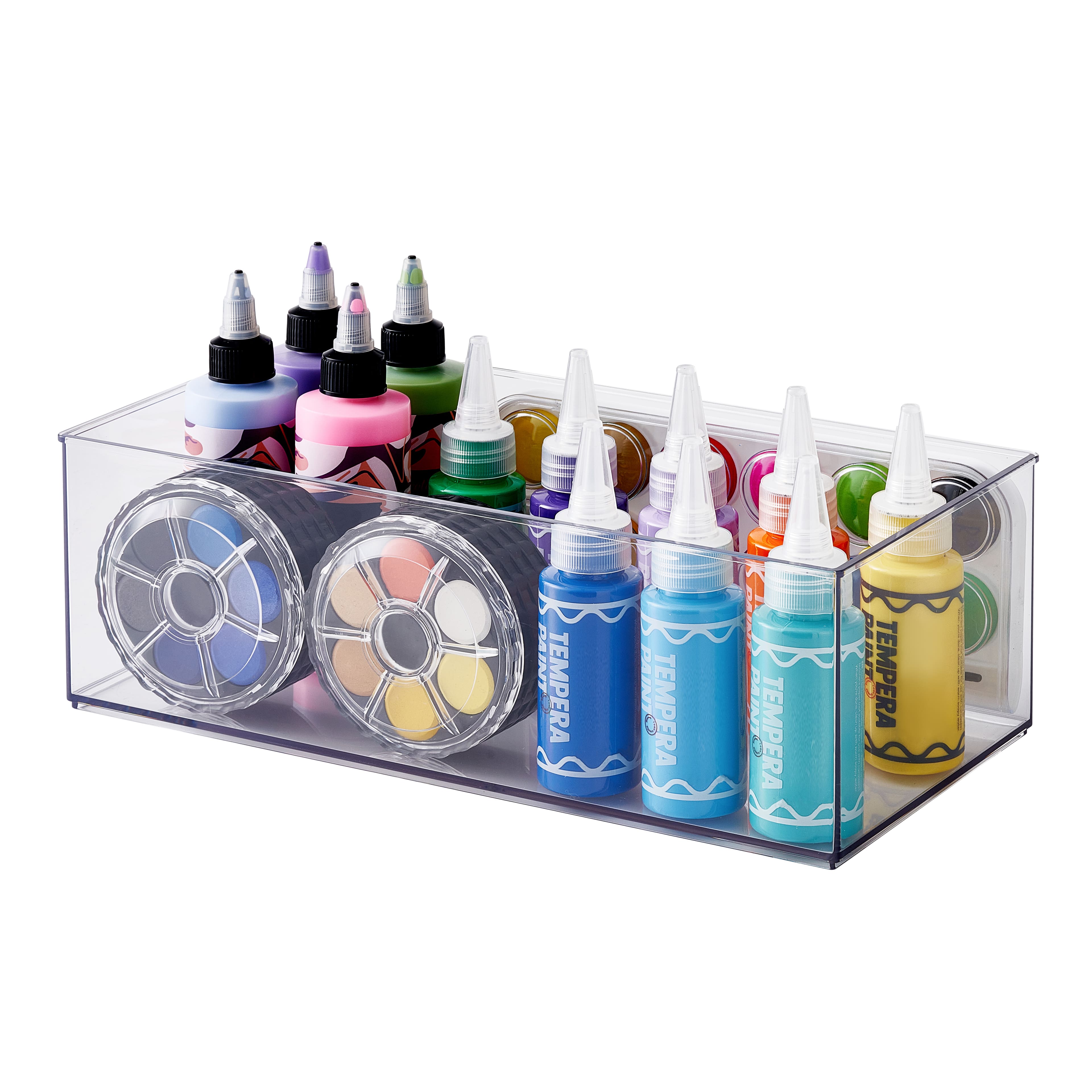 12&#x22; x 6&#x22; Clear Stacking Storage Bin by Simply Tidy&#x2122;