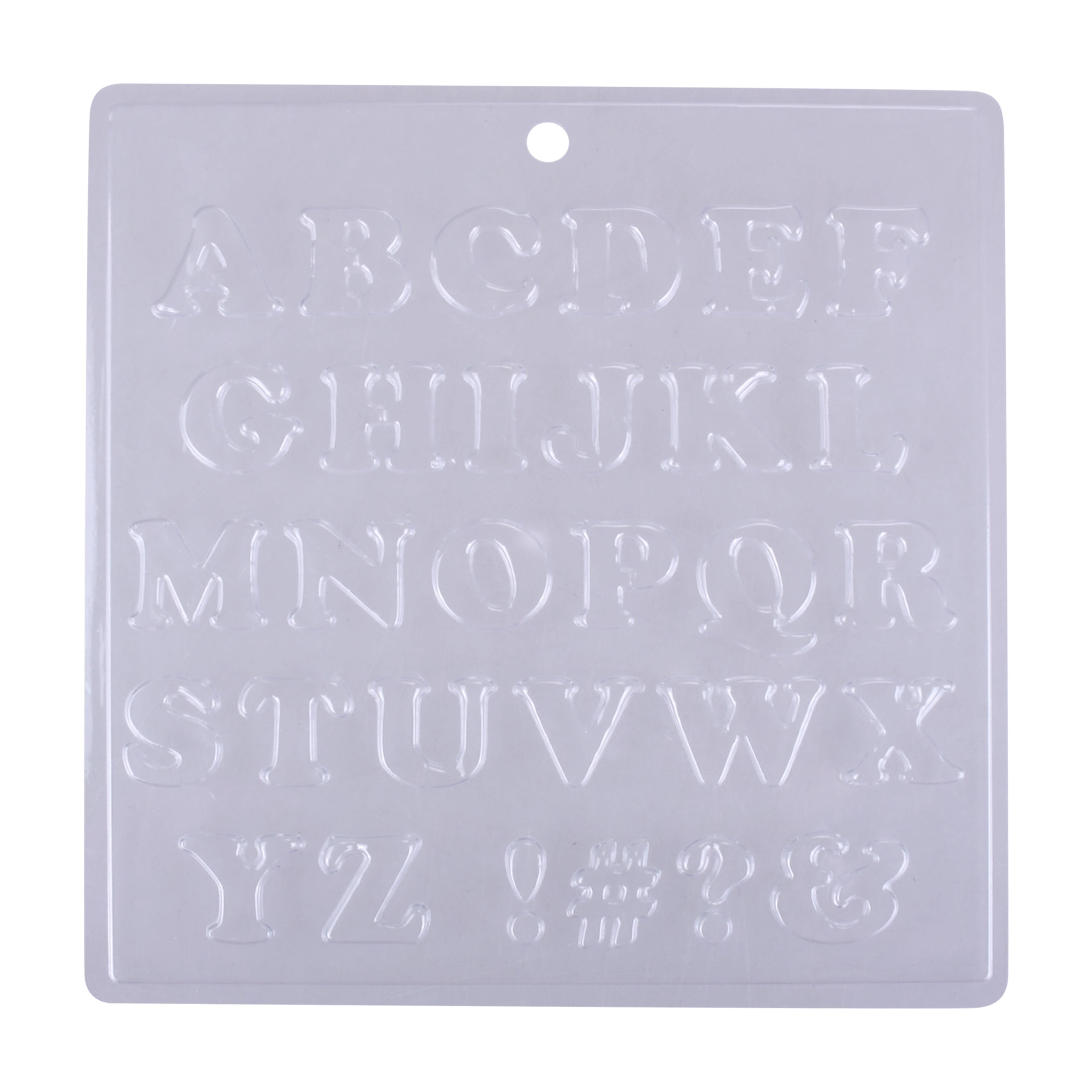 Serif Alphabet Plastic Candy Mold by Makery&#x2122;