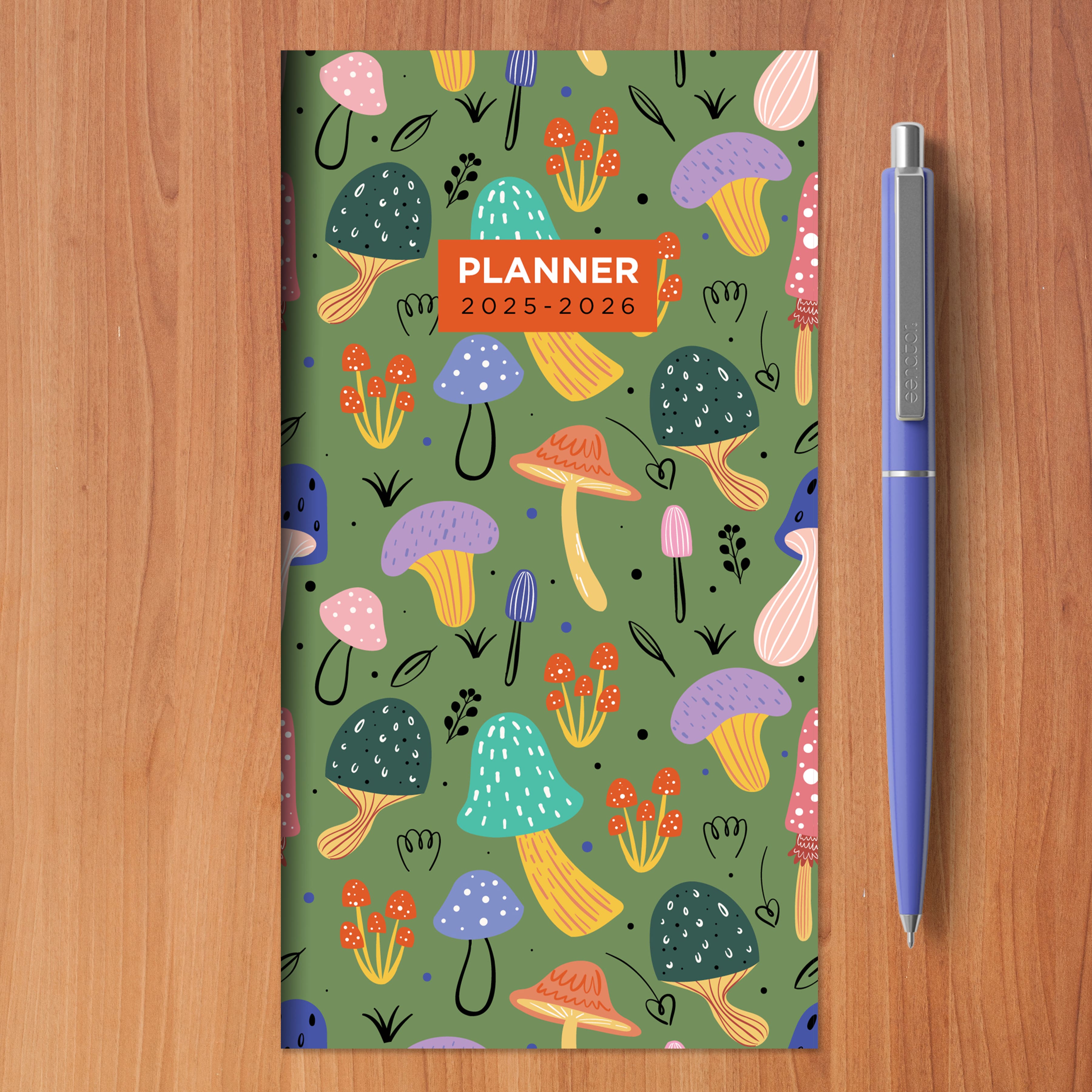 TF Publishing 2025-2026 Small Mushroom Patch Monthly Pocket Planner