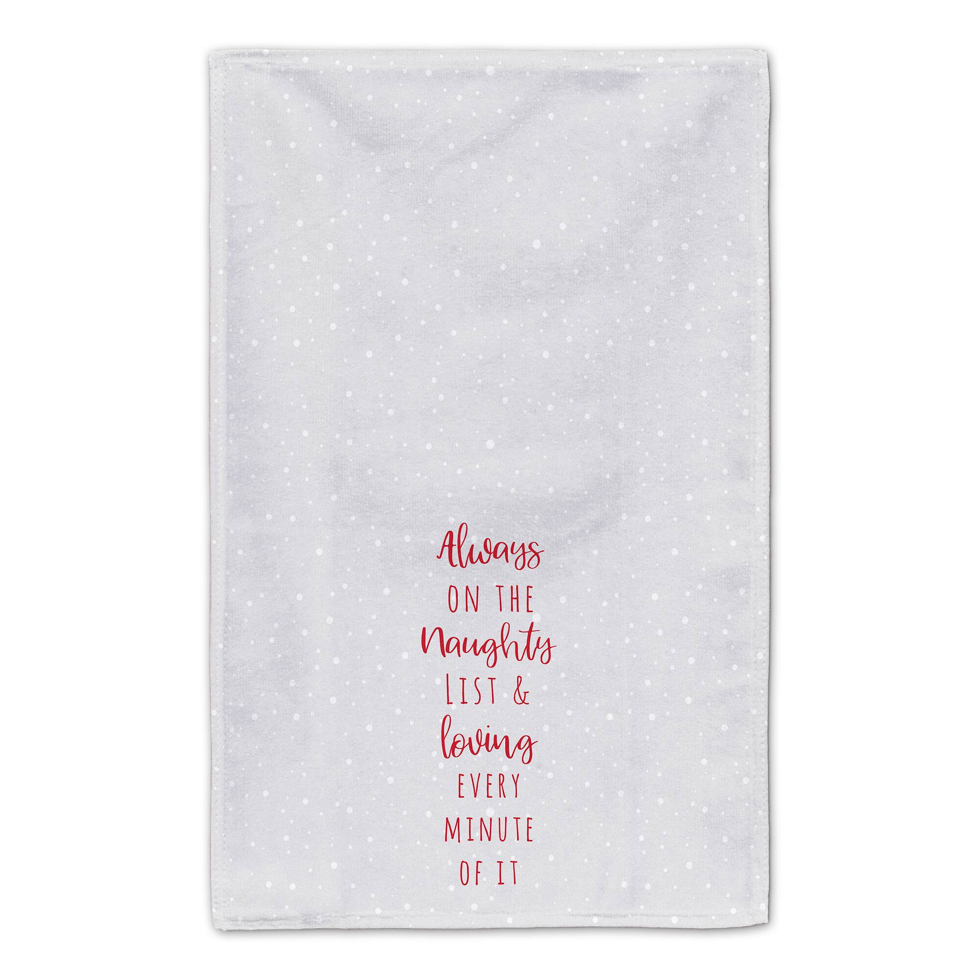 Always On Naughty List Tea Towels - Set of 2