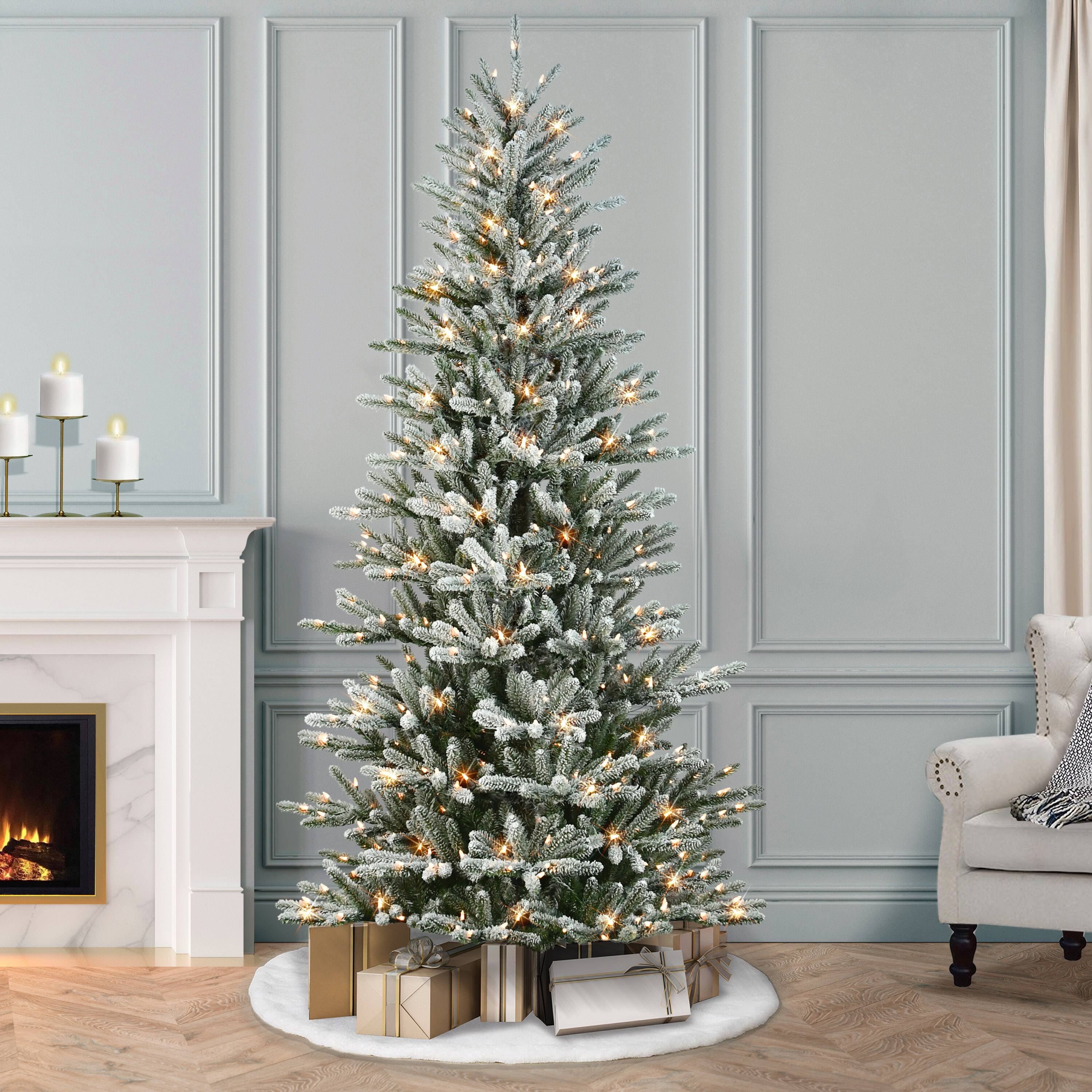 7.5ft. Pre-Lit Mountain View Spruce Artificial Christmas Tree, Clear Lights