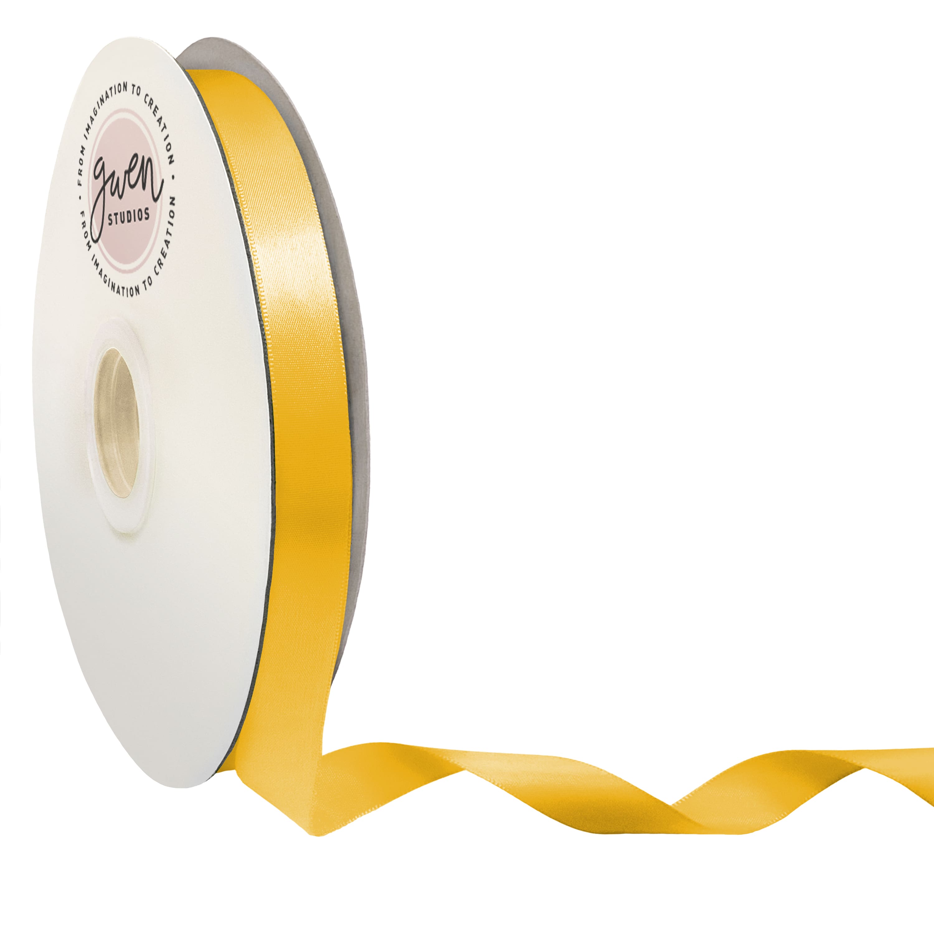 Gwen Studios Double Faced Satin Ribbon in Yellow | 5/8 x 100yd | Michaels