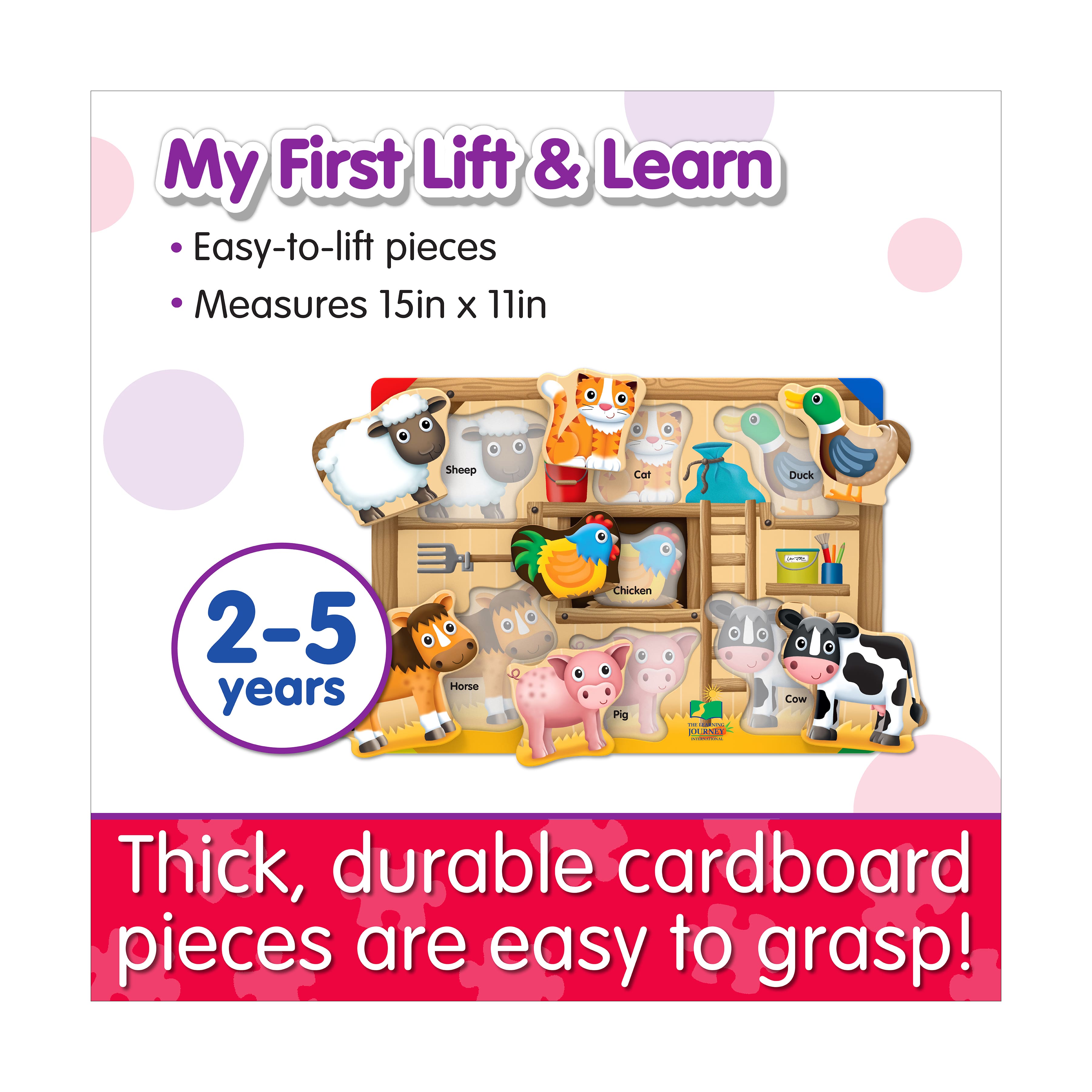 My First Lift & Learn Puzzle - On the Farm: 7 Pcs