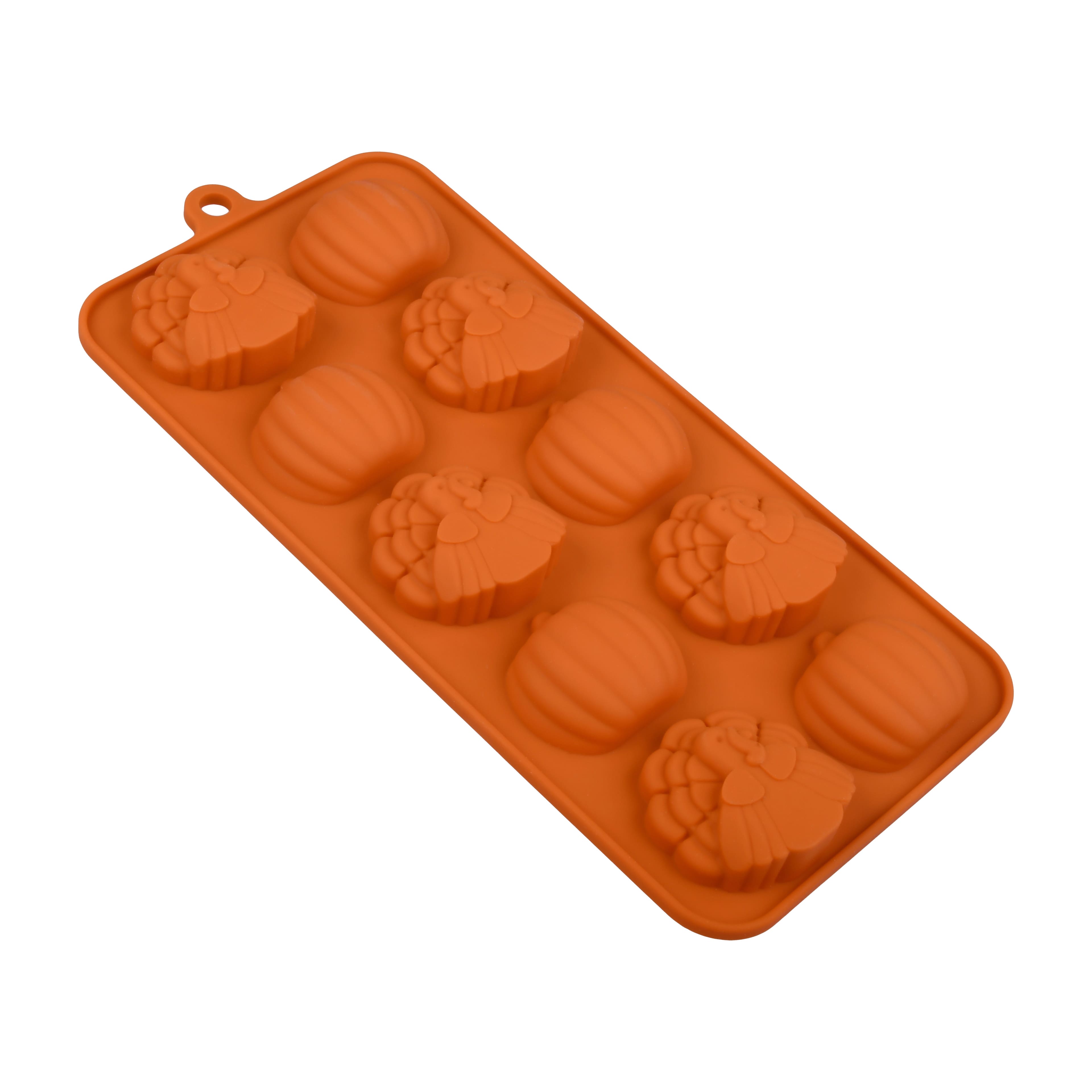 Turkeys &#x26; Pumpkins Silicone Candy Mold by Makery&#x2122;