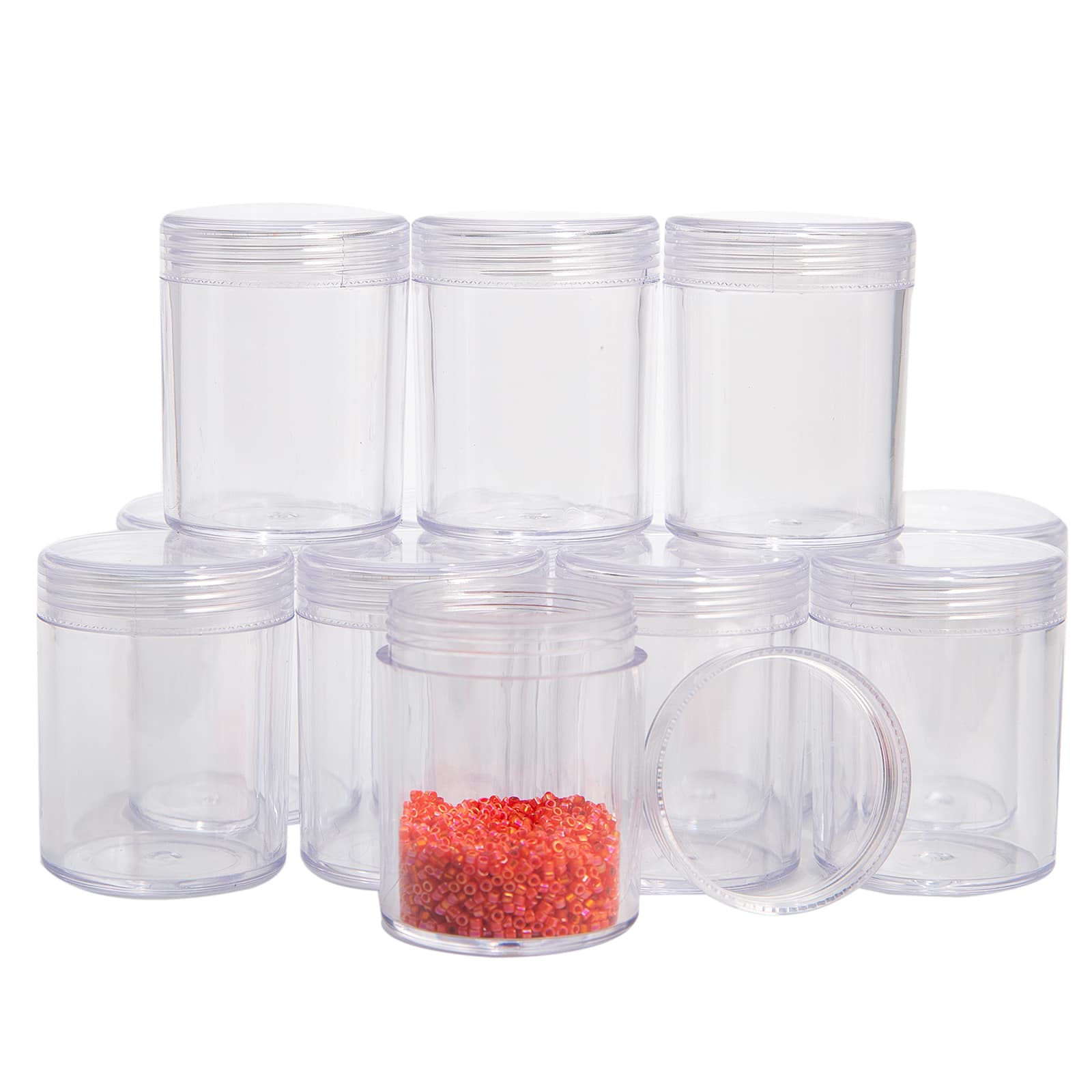 The Beadsmith&#xAE; 6&#x27;&#x27; x 5&#x27;&#x27; x 2&#x27;&#x27; Clear Storage Box with Jars