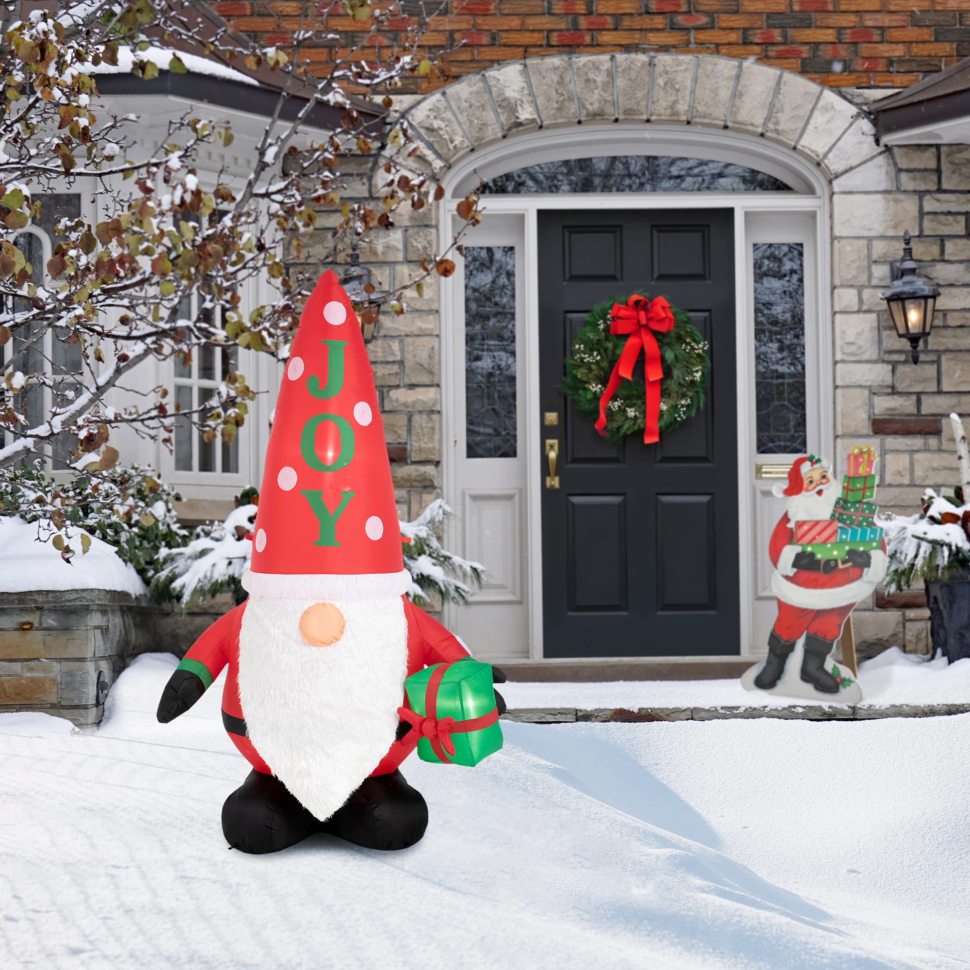 Glitzhome&#xAE; 6ft. Lighted Inflatable Gnome D&#xE9;cor