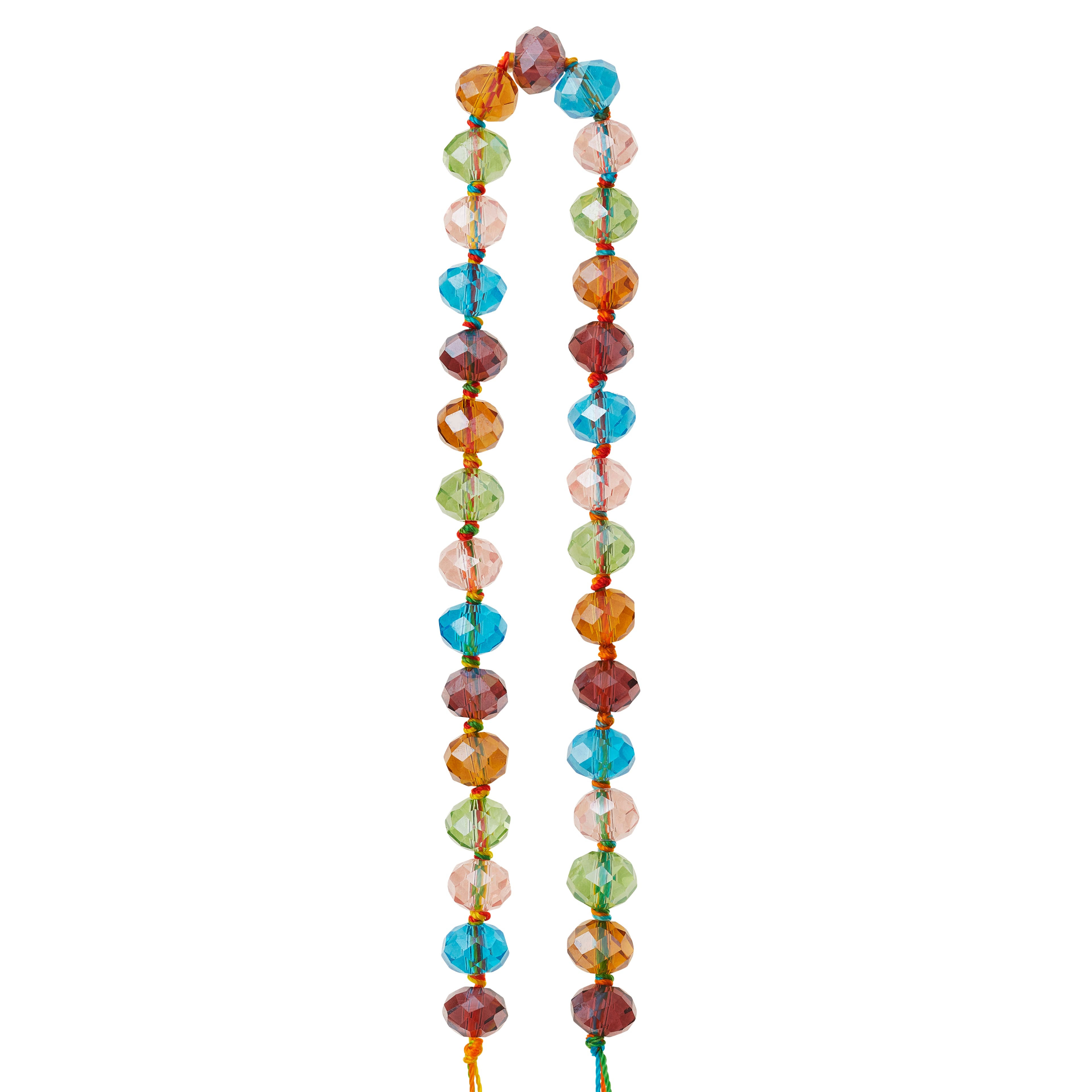 12 Pack: Multicolor Faceted Glass Rondelle Beads, 8mm by Bead Landing&#x2122;