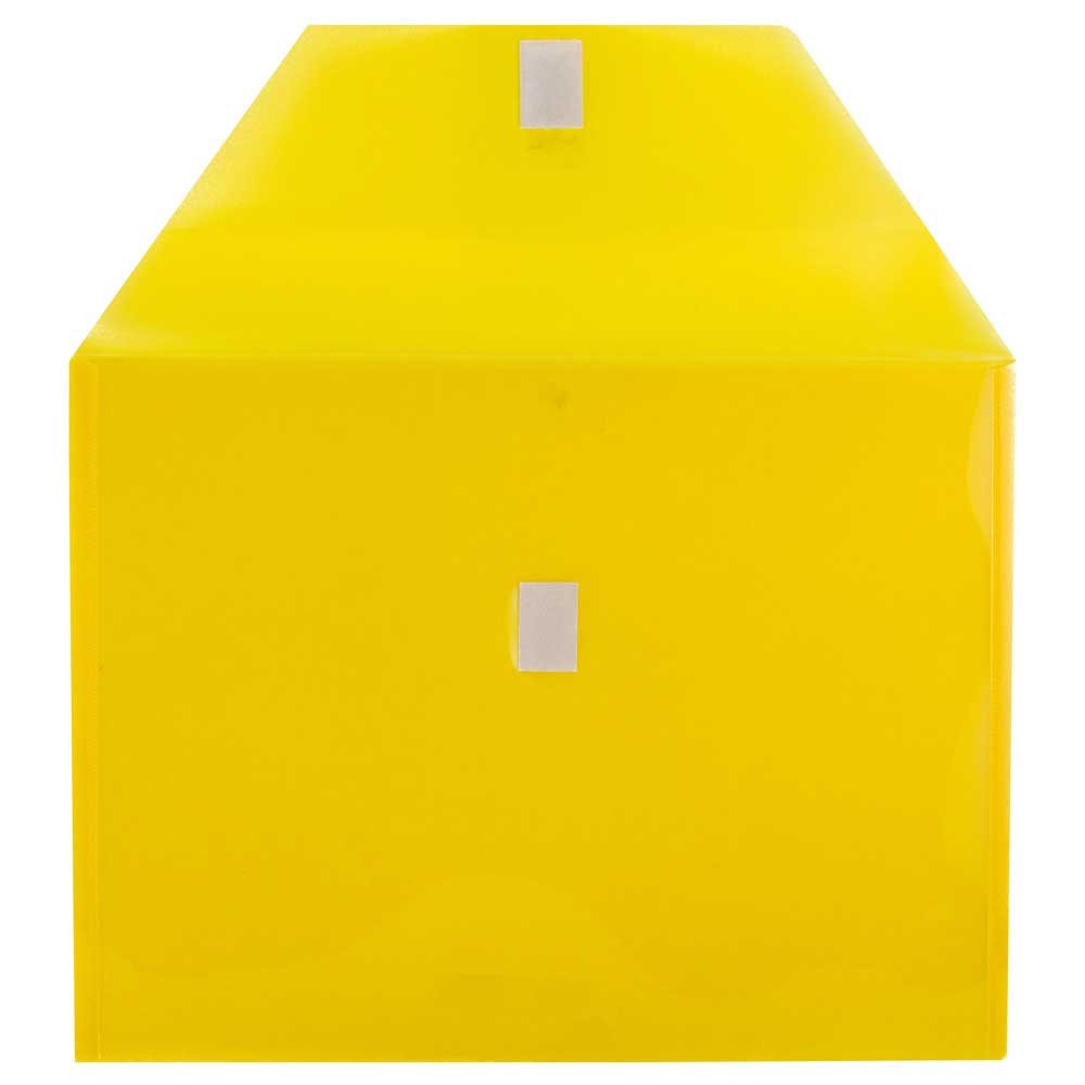 JAM Paper 9.5&#x22; x 12.5&#x22; Yellow Plastic Hook &#x26; Loop Closure Envelopes, 12ct.