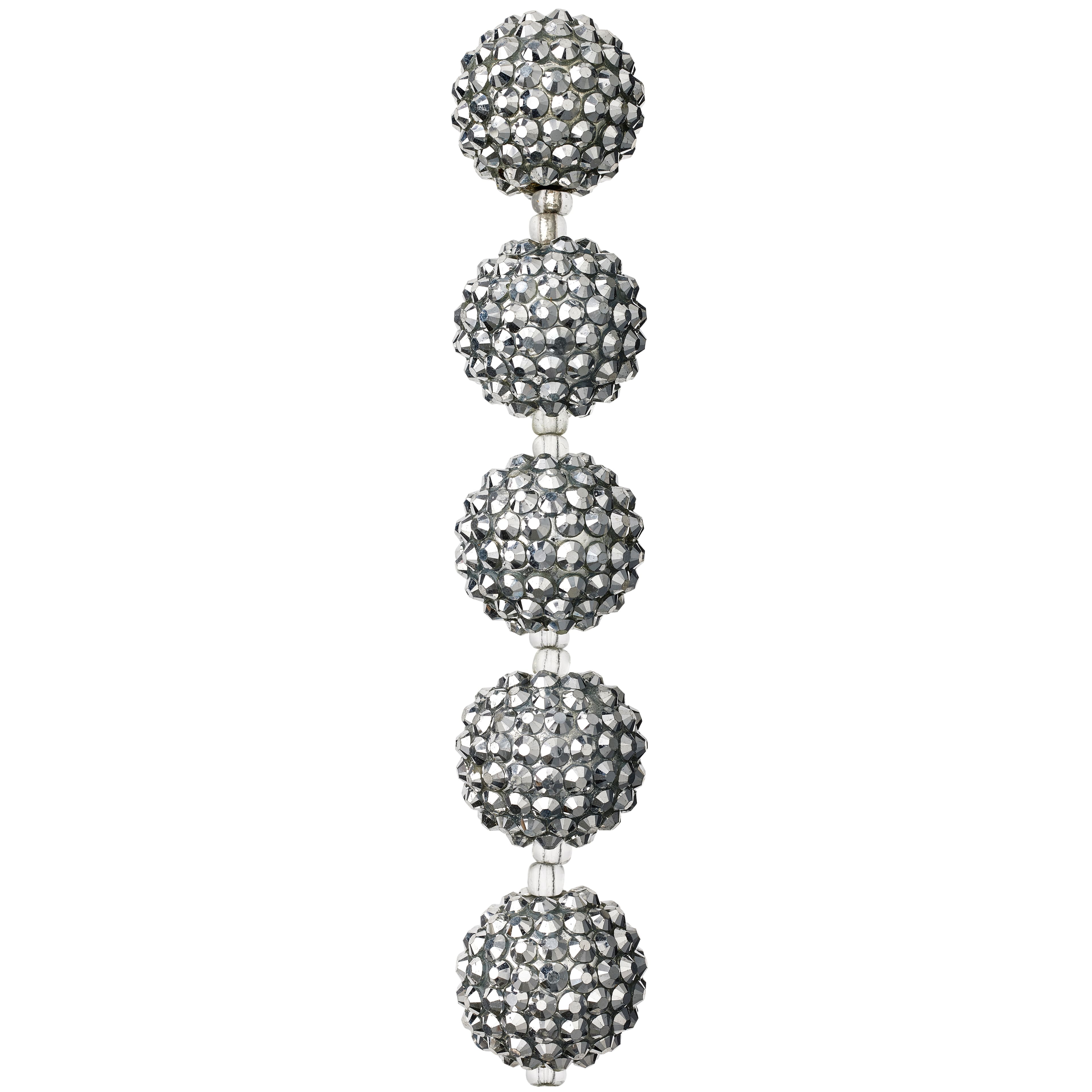 Silver Acrylic Faceted Round Beads, 20mm by Bead Landing&#x2122;