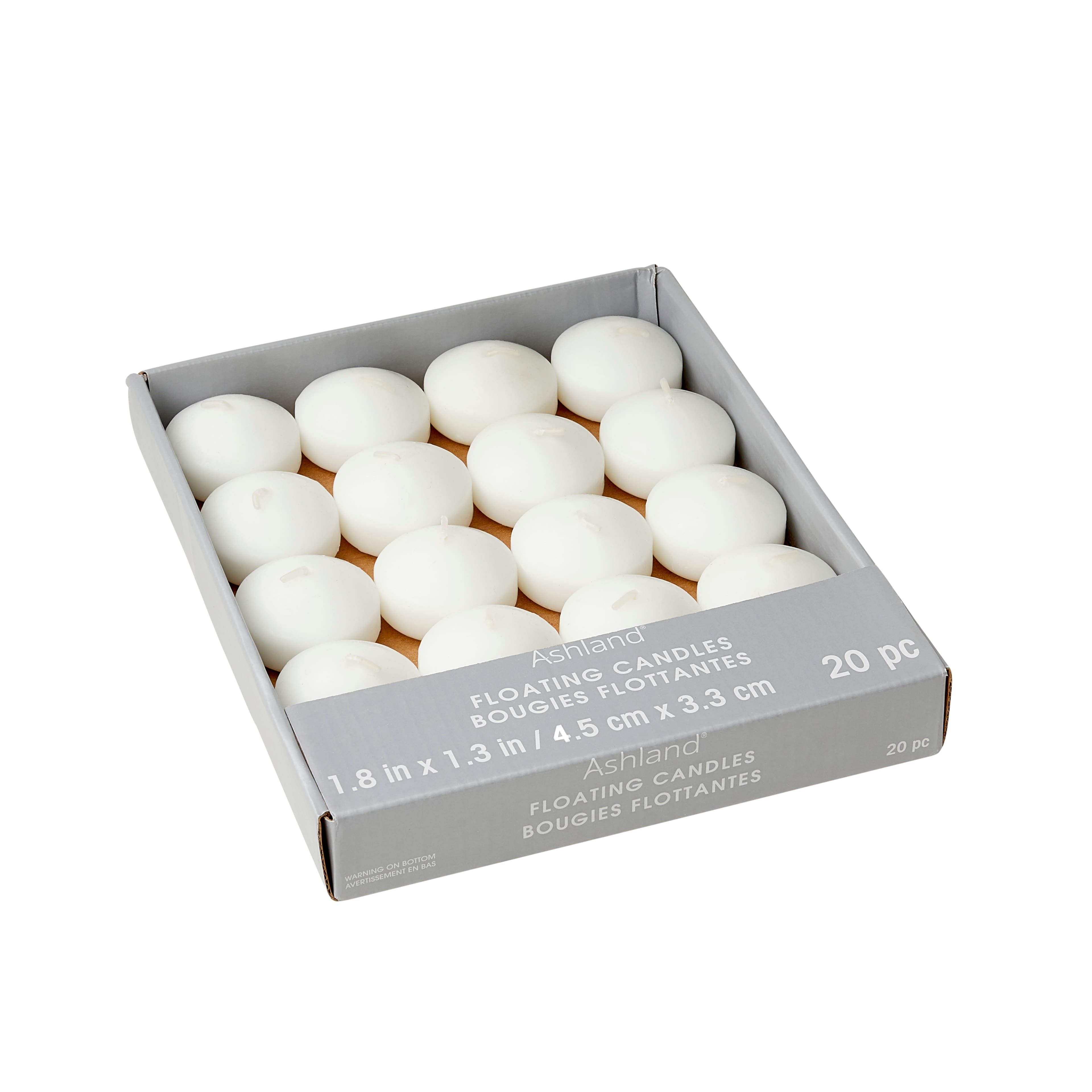 12 Packs: 40 ct. (240 total) Basic Elements&#x2122; White Floating Candles Value Pack by Ashland&#xAE;