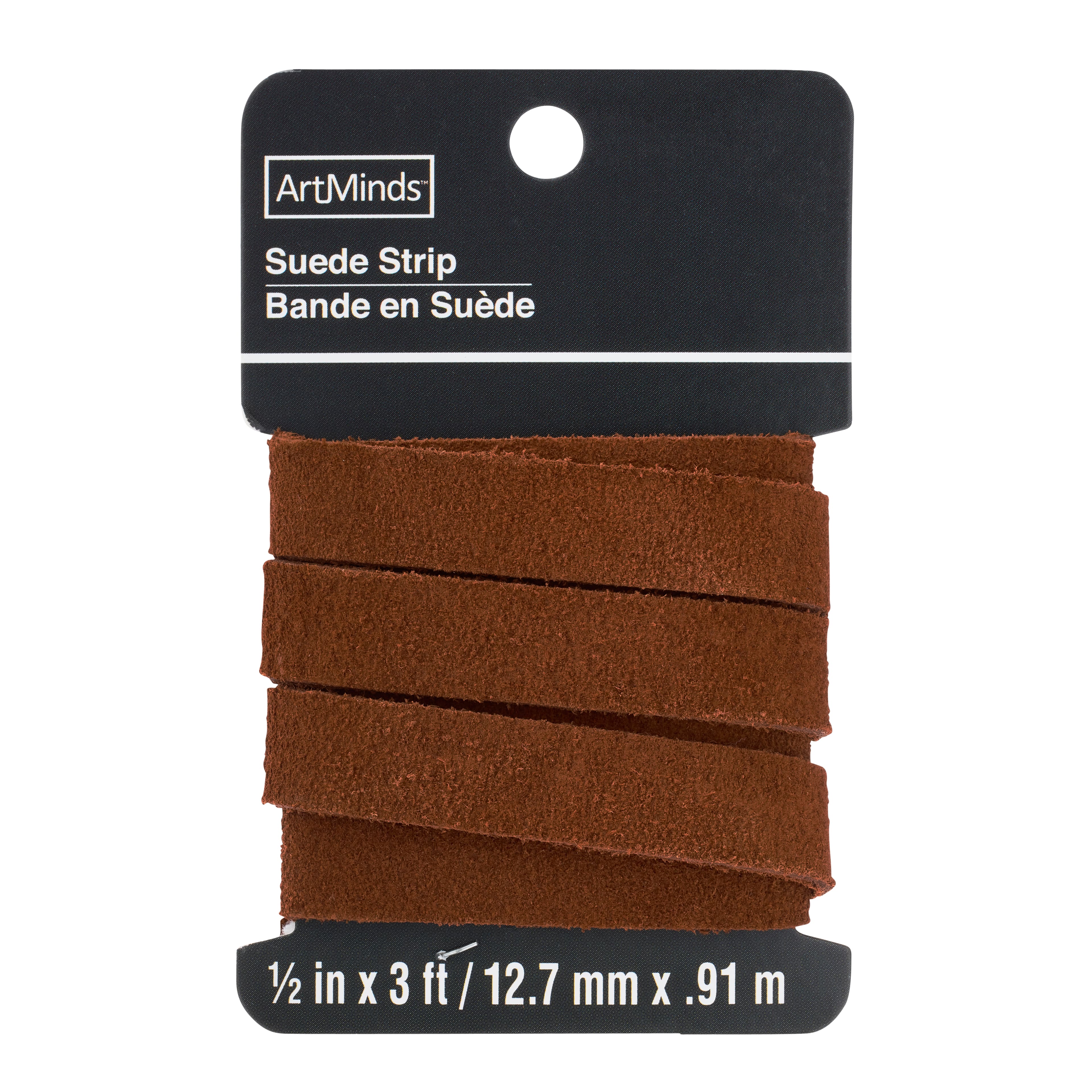 12 Pack: Medium Brown Suede Strip by ArtMinds&#x2122;