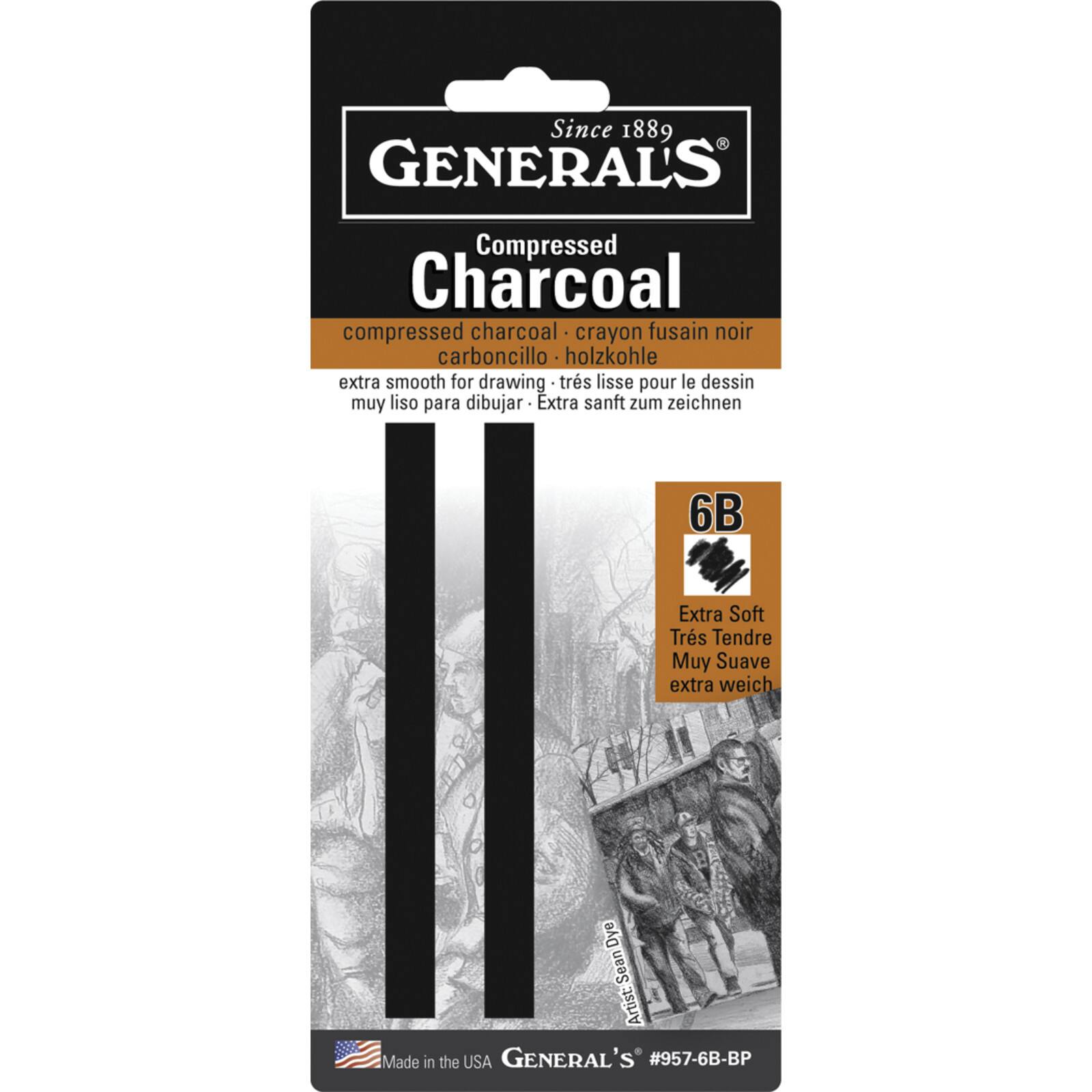 6B COMPRESSED CHARCOAL STICK GENERALS