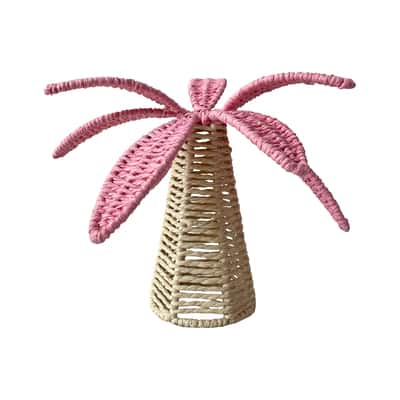 8" Light Pink Paper Palm Tree Tabletop Décor by Ashland®