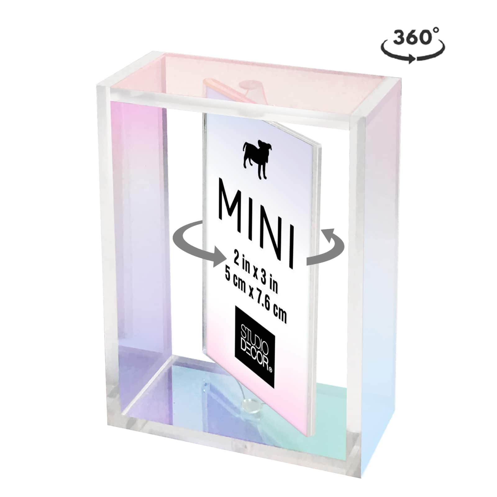 24 Pack: Iridescent 2" x 3" Revolving Mini Frame by Studio Décor®