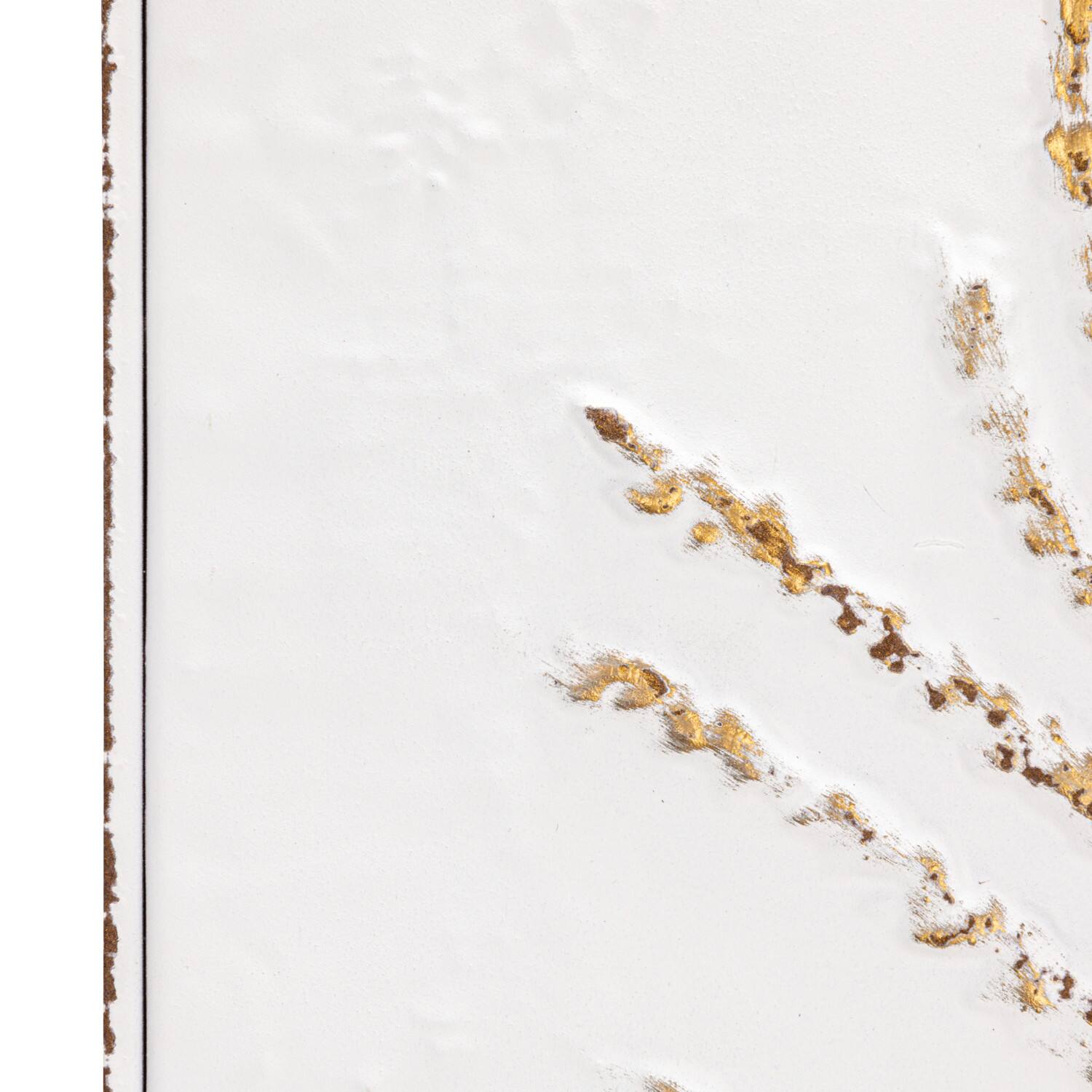 Hello Honey® White Botanical Square Embossed Metal Wall Décor