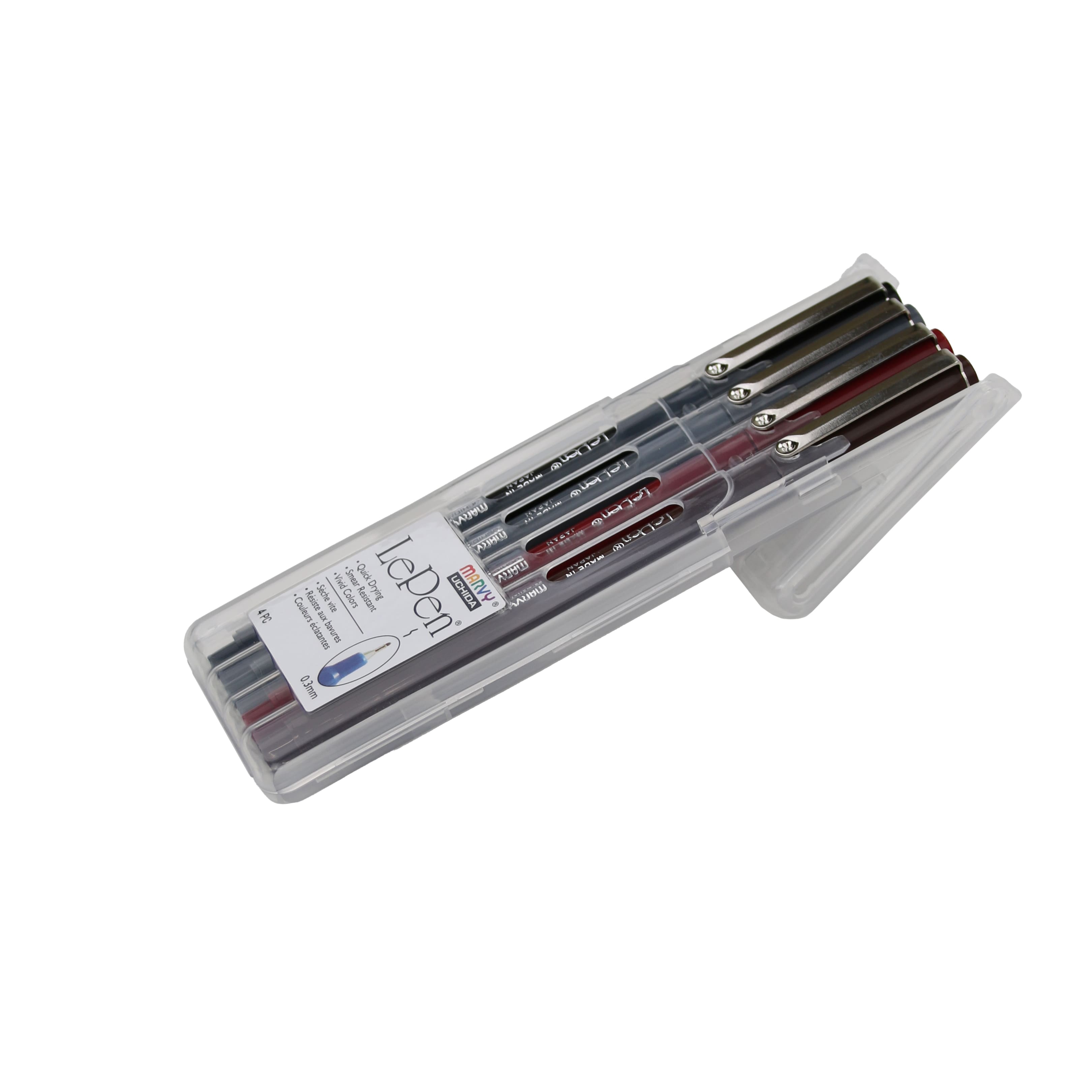 Marvy&#xAE; Uchida LePen&#xAE; Extra Fine 4 Dark Pen Set