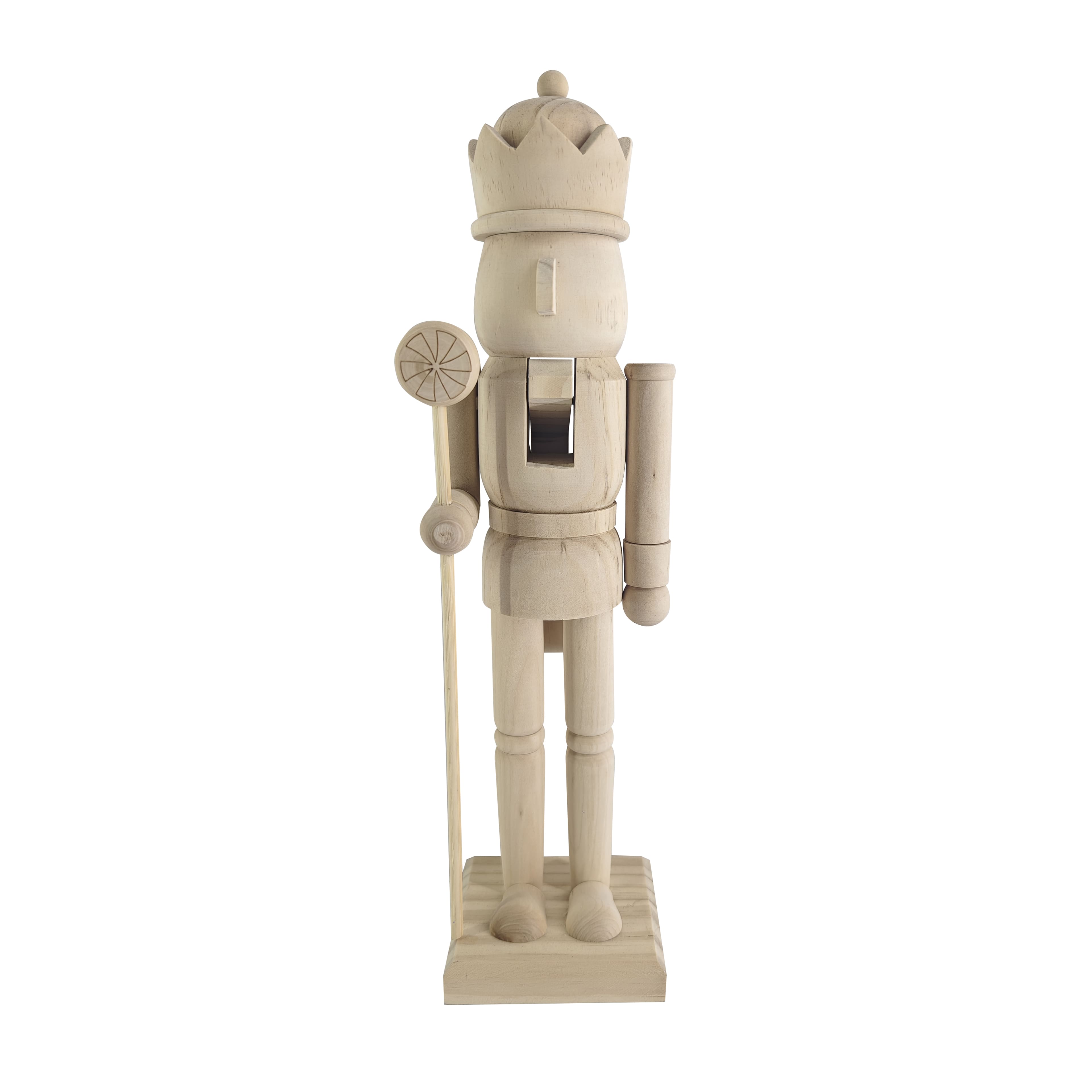 14&#x22; DIY Pinewood King Nutcracker by Make Market&#xAE;