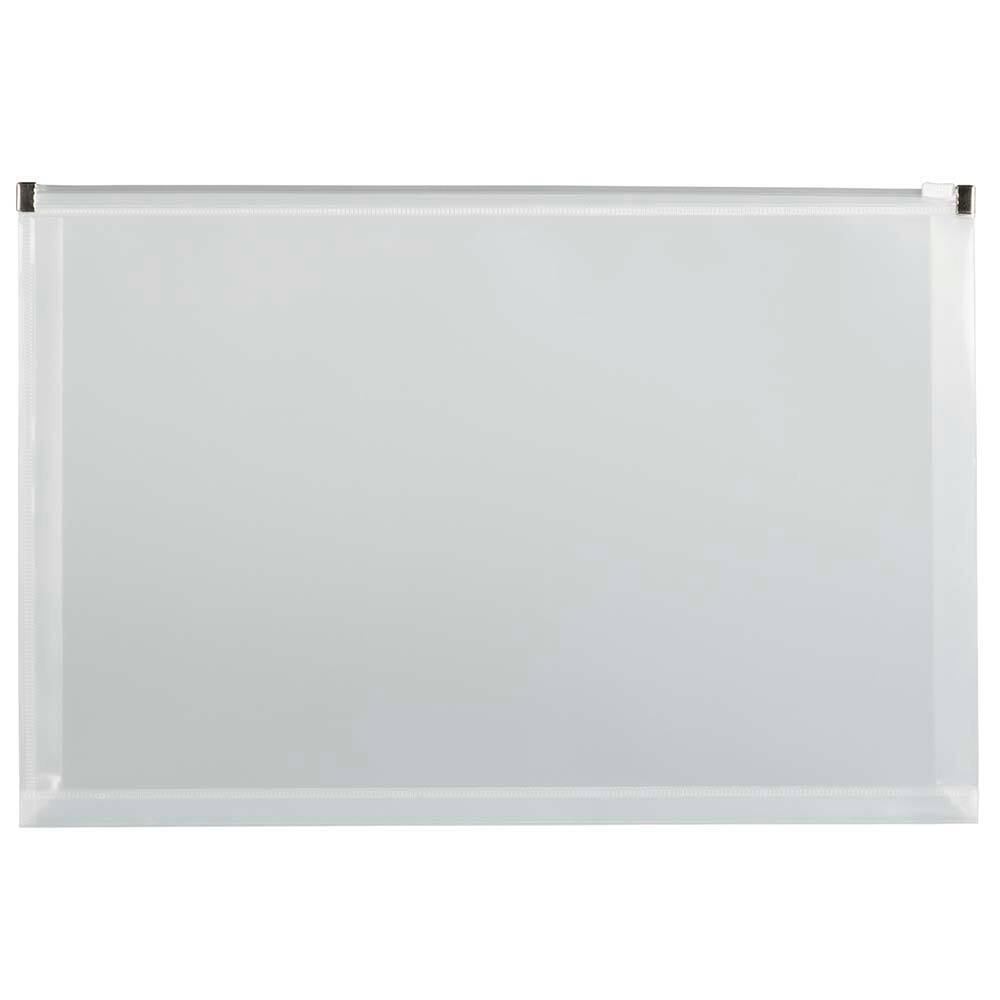 JAM Paper 9.5" x 10.5" Clear Plastic Zip Closure Envelopes, 12ct.