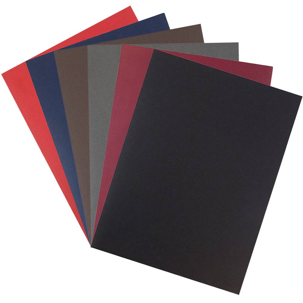 JAM Paper Assorted Color Linen Textured 2-Pocket Folders, 6ct.