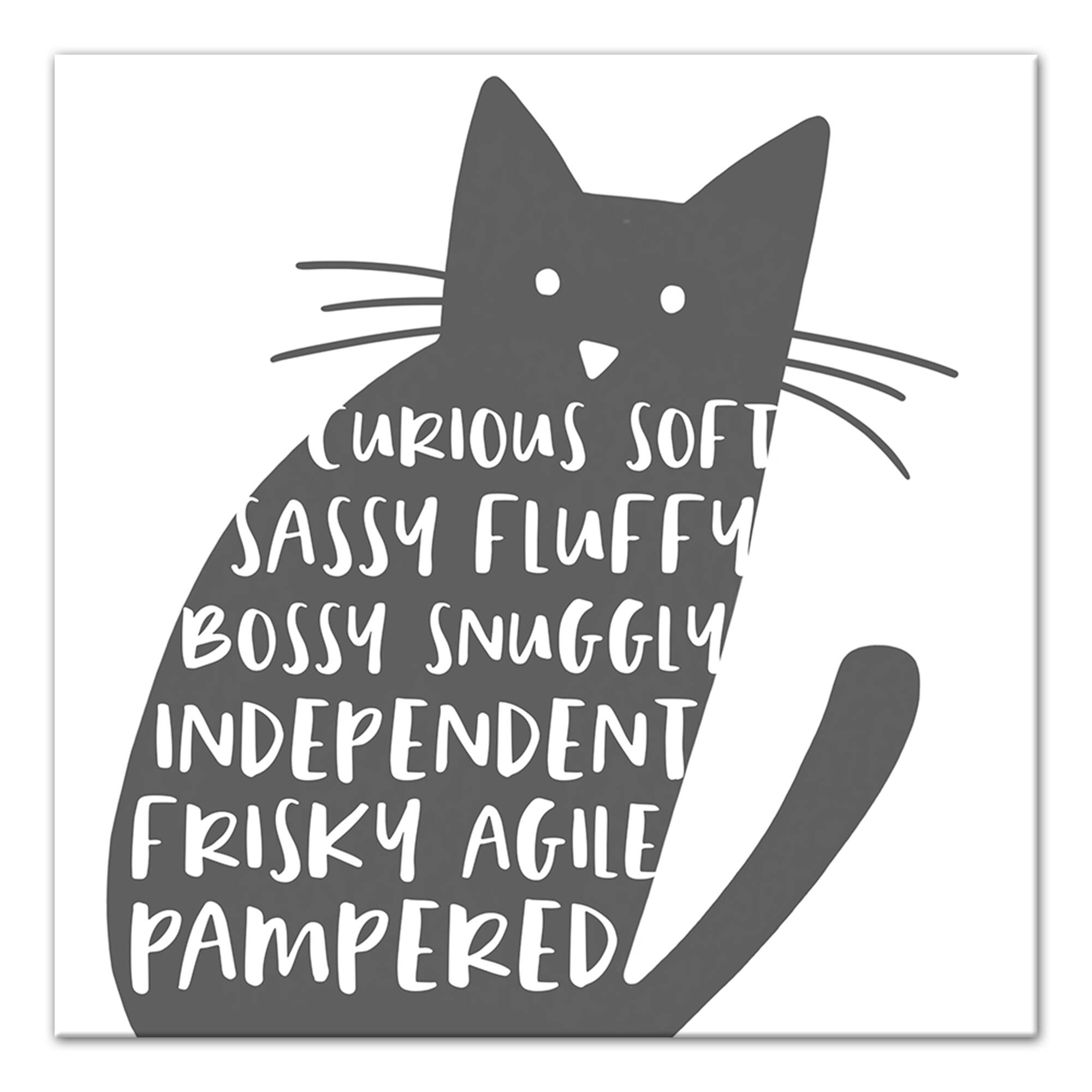 Curious Cat Canvas Wall Art