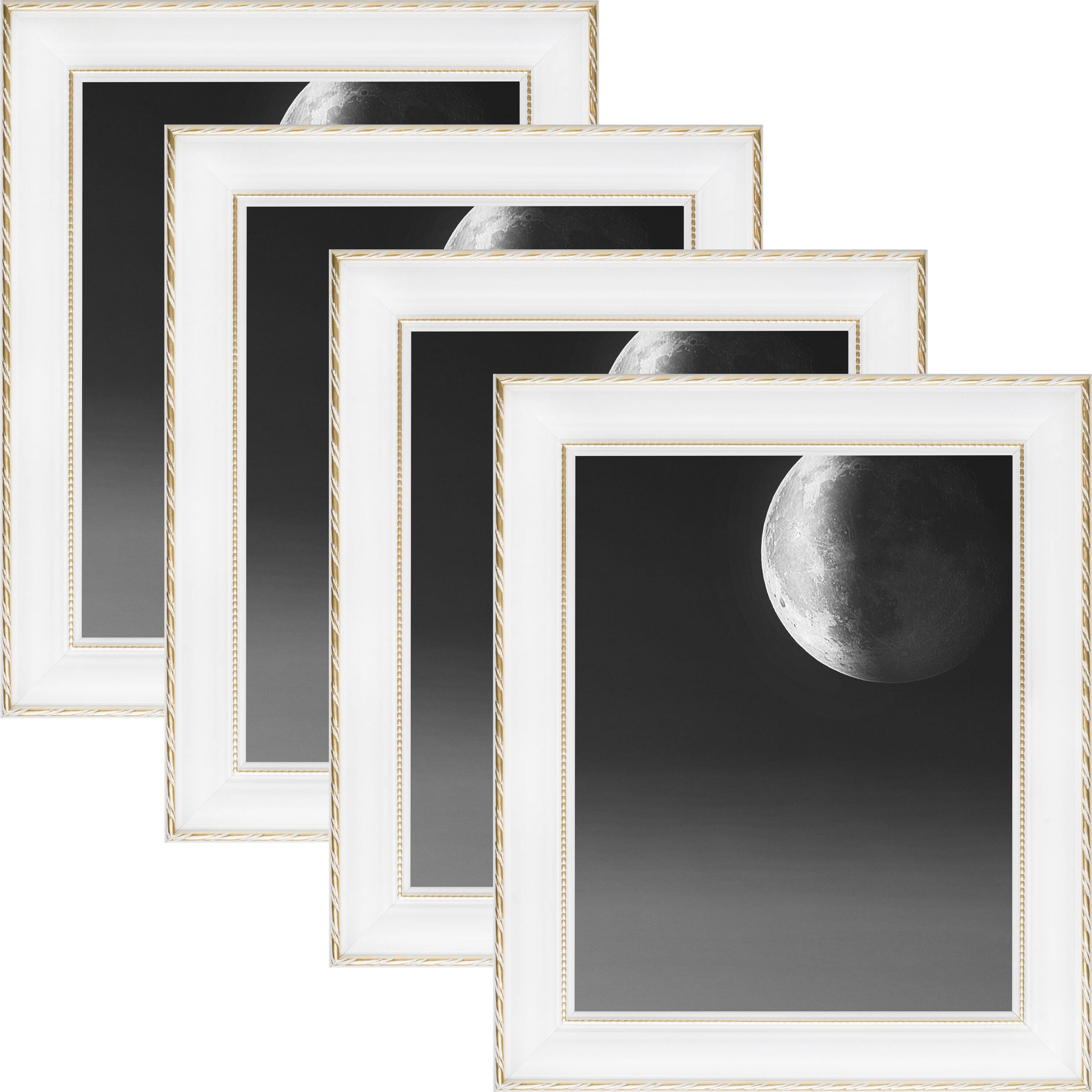 4 Pack Craig Frames Victoria White &#x26; Gold Picture Frame